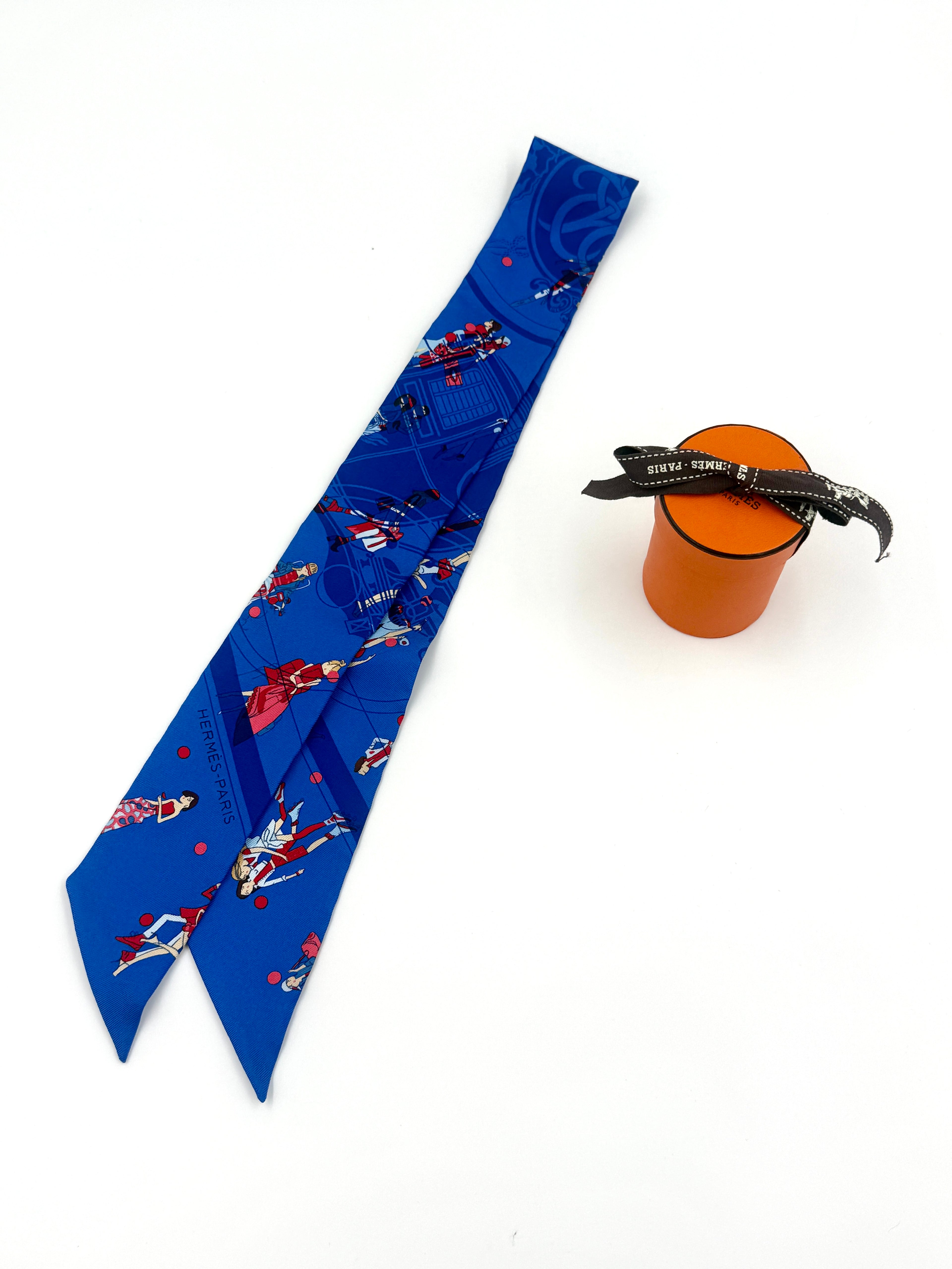 Hermès Ex-Libris Les Parisiennes Silk Twilly Scarf - Pre Owned Authentic