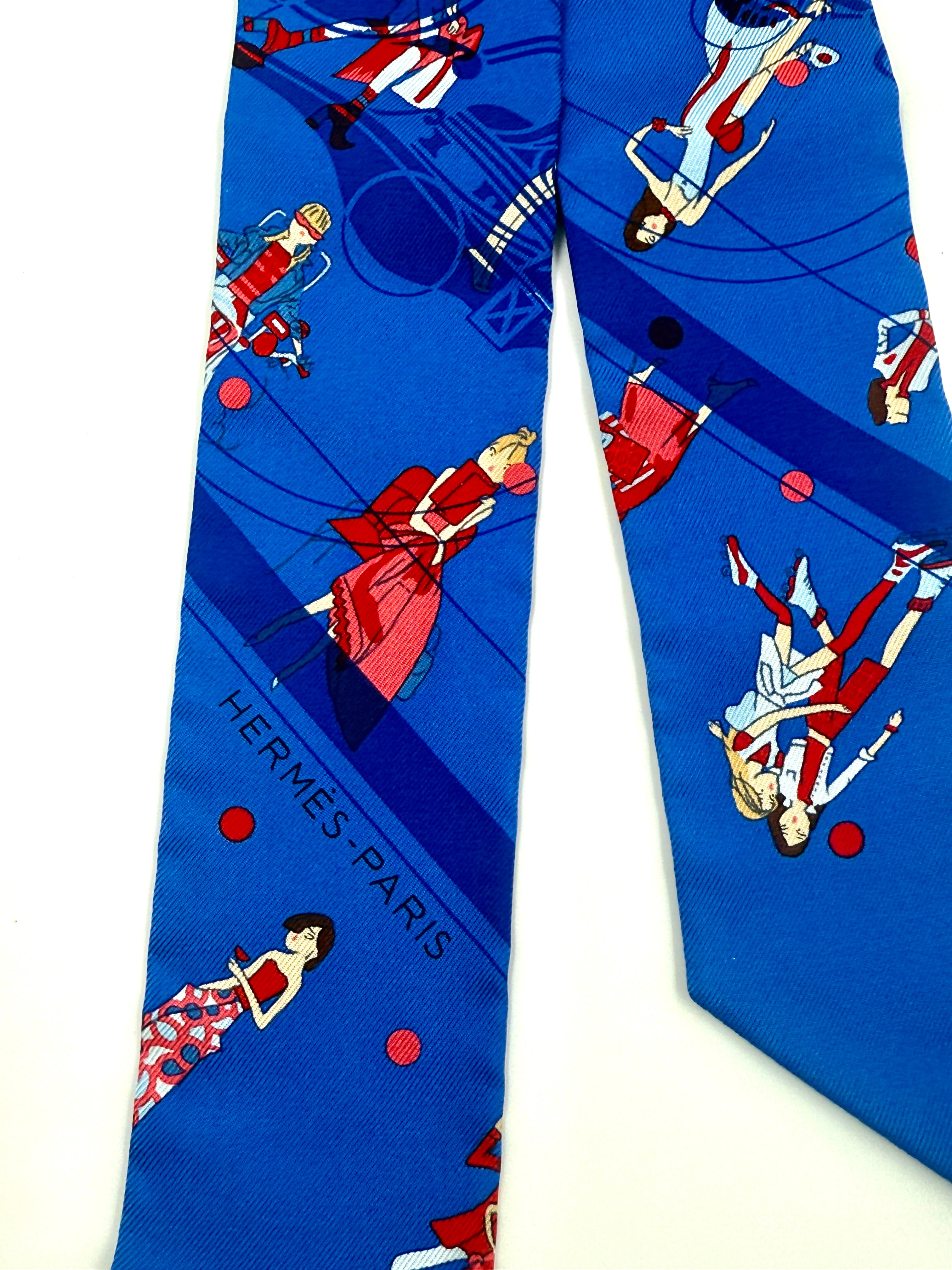 Hermès Ex-Libris Les Parisiennes Silk Twilly Scarf - Pre Owned Authentic