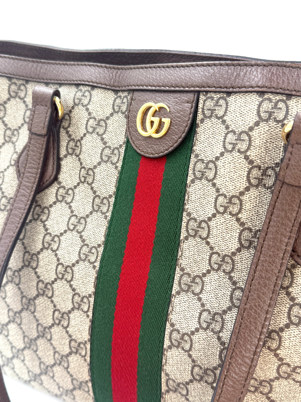 Gucci GG Supreme Monogram Ophidia Large Tote - Pre Owned Authentic