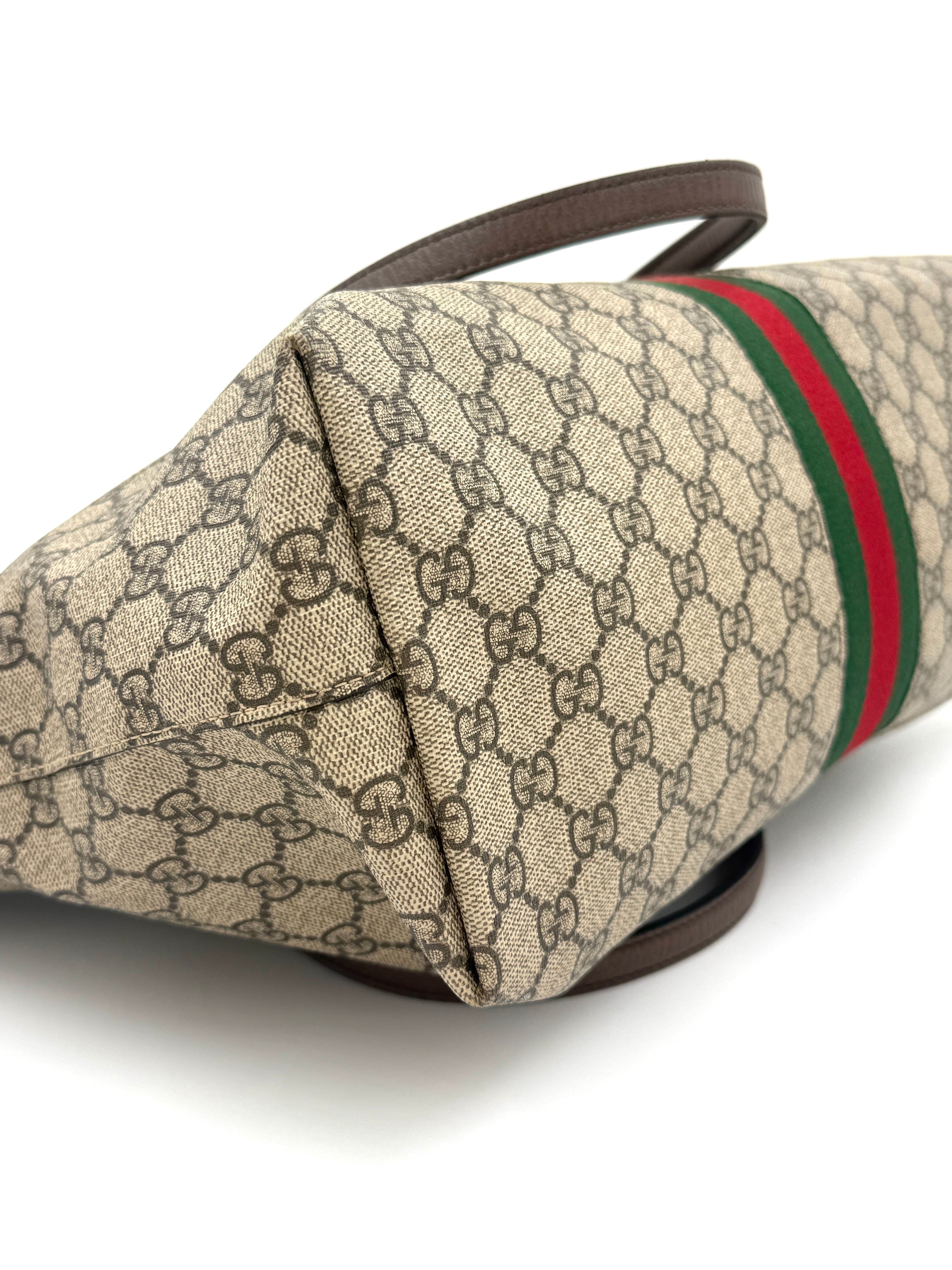 Gucci GG Supreme Monogram Ophidia Large Tote - Pre Owned Authentic