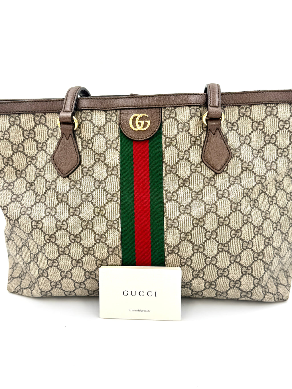 Gucci GG Supreme Monogram Ophidia Large Tote - Pre Owned Authentic