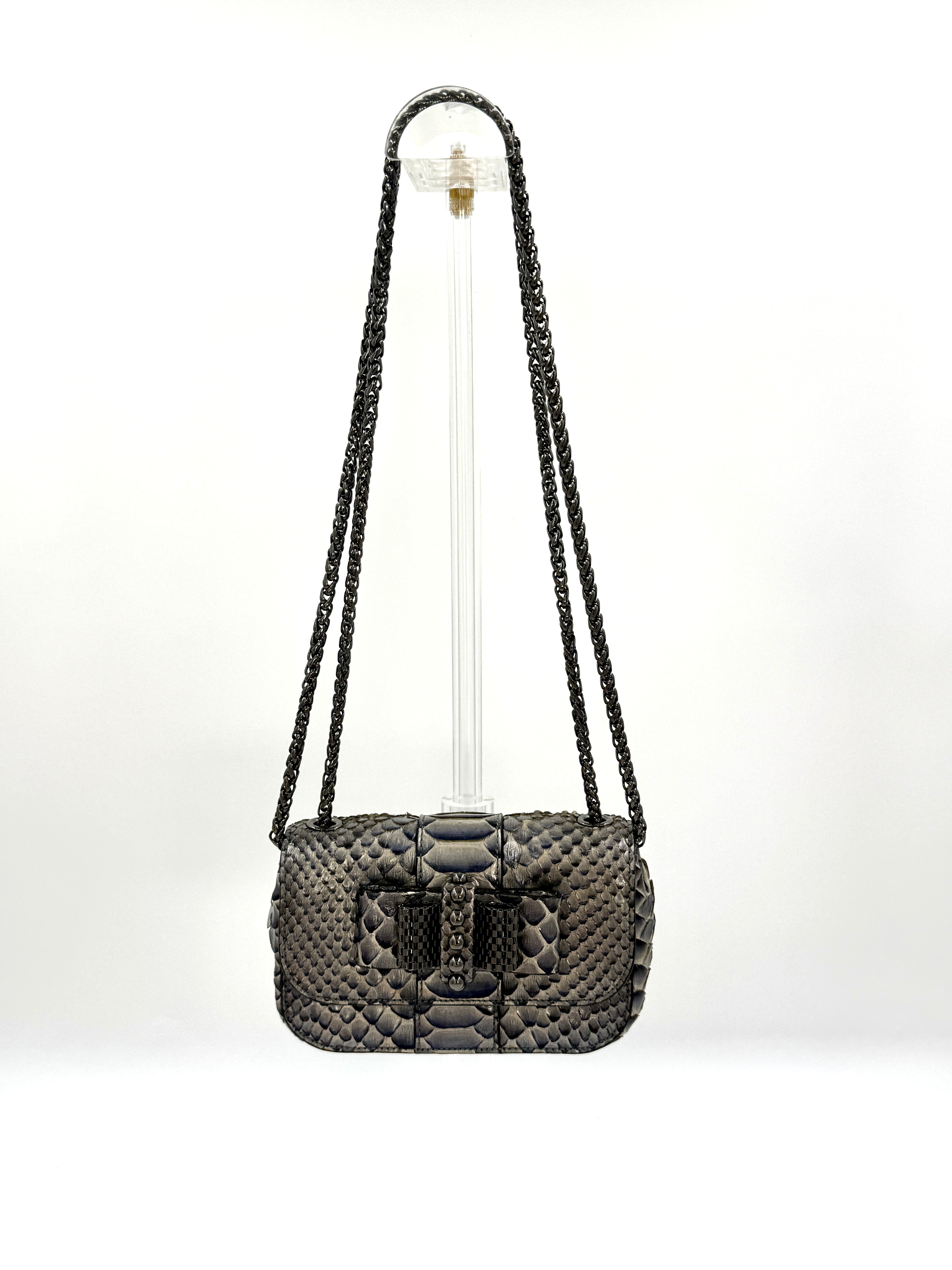 Christian Louboutin Sweet Charity Mini Python Shoulder Bag - Pre Owned Authentic