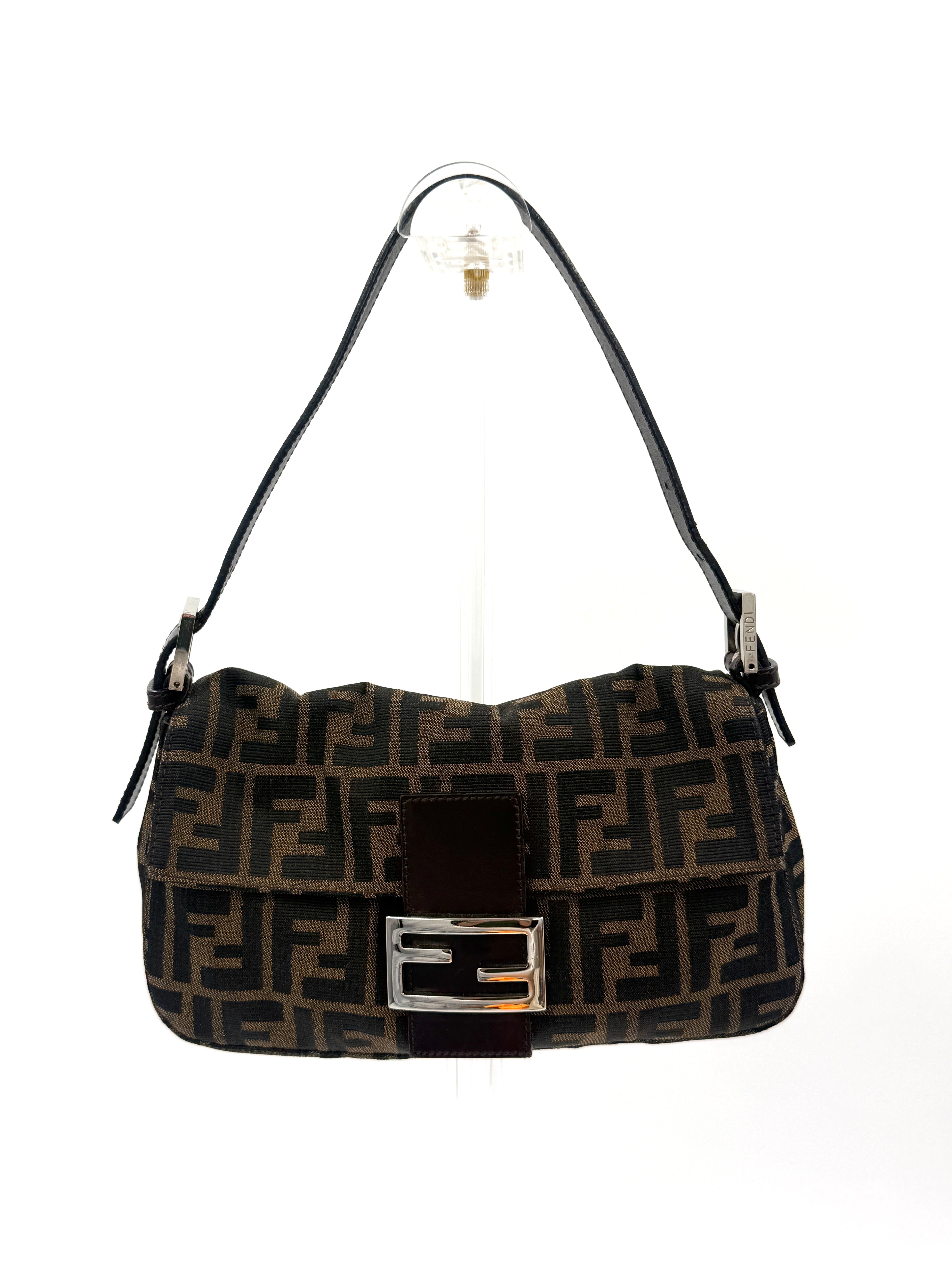 Fendi Baguette Classic Zucca Print Fendi Monogram Pre Owned Authentic