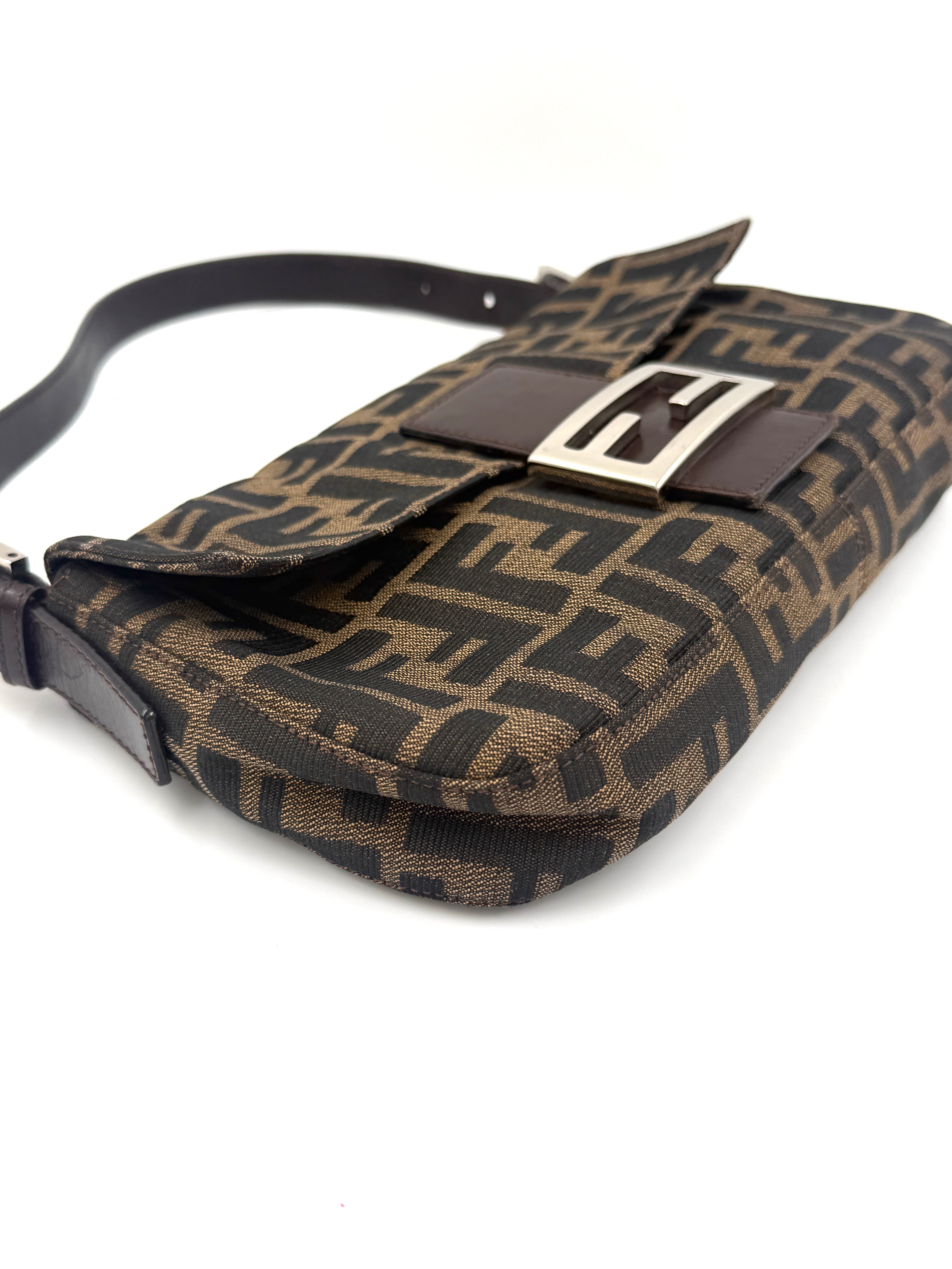 Fendi Baguette Classic Zucca Print Fendi Monogram Pre Owned Authentic