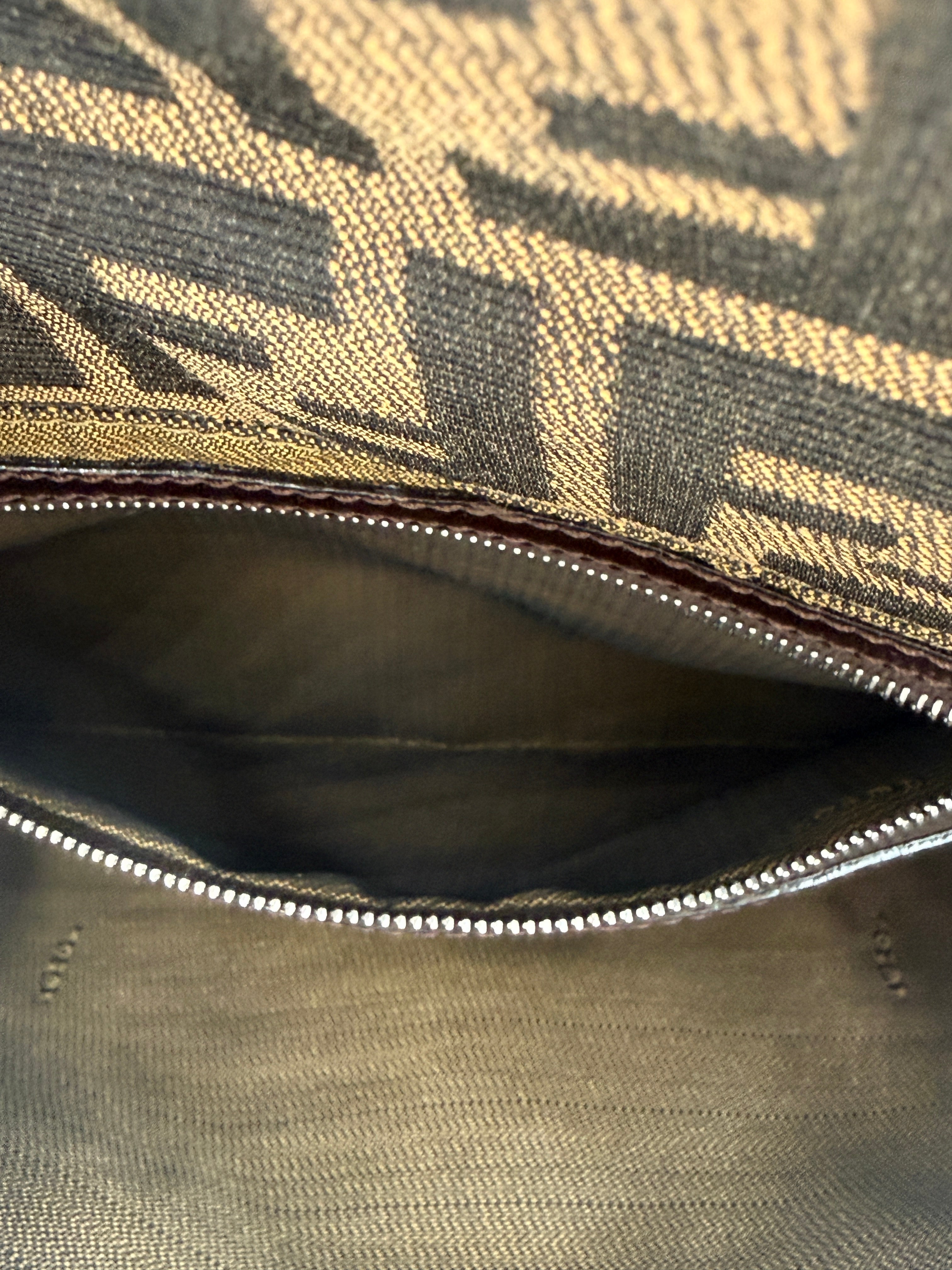 Fendi Baguette Classic Zucca Print Fendi Monogram Pre Owned Authentic