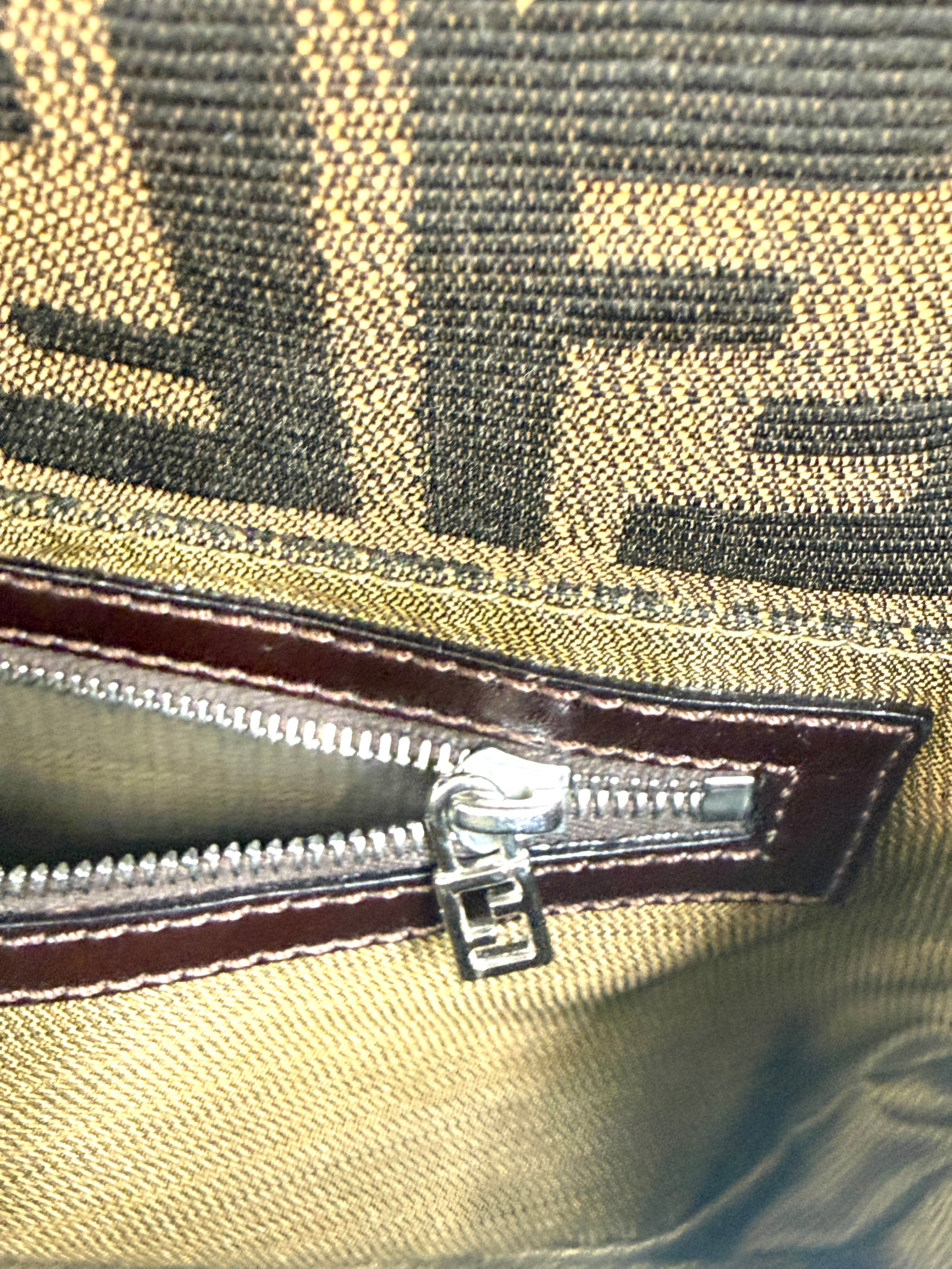 Fendi Baguette Classic Zucca Print Fendi Monogram Pre Owned Authentic