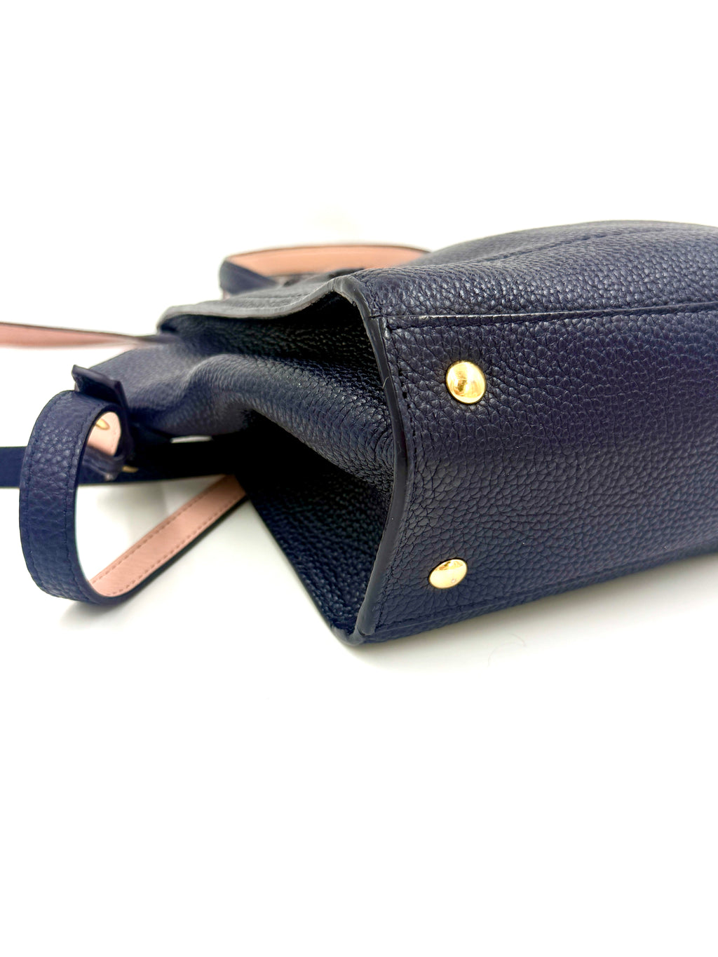 Salvatore Ferragamo Navy Blue AMY Tote with Detachable Crossbody Strap - Pre Owned Authentic