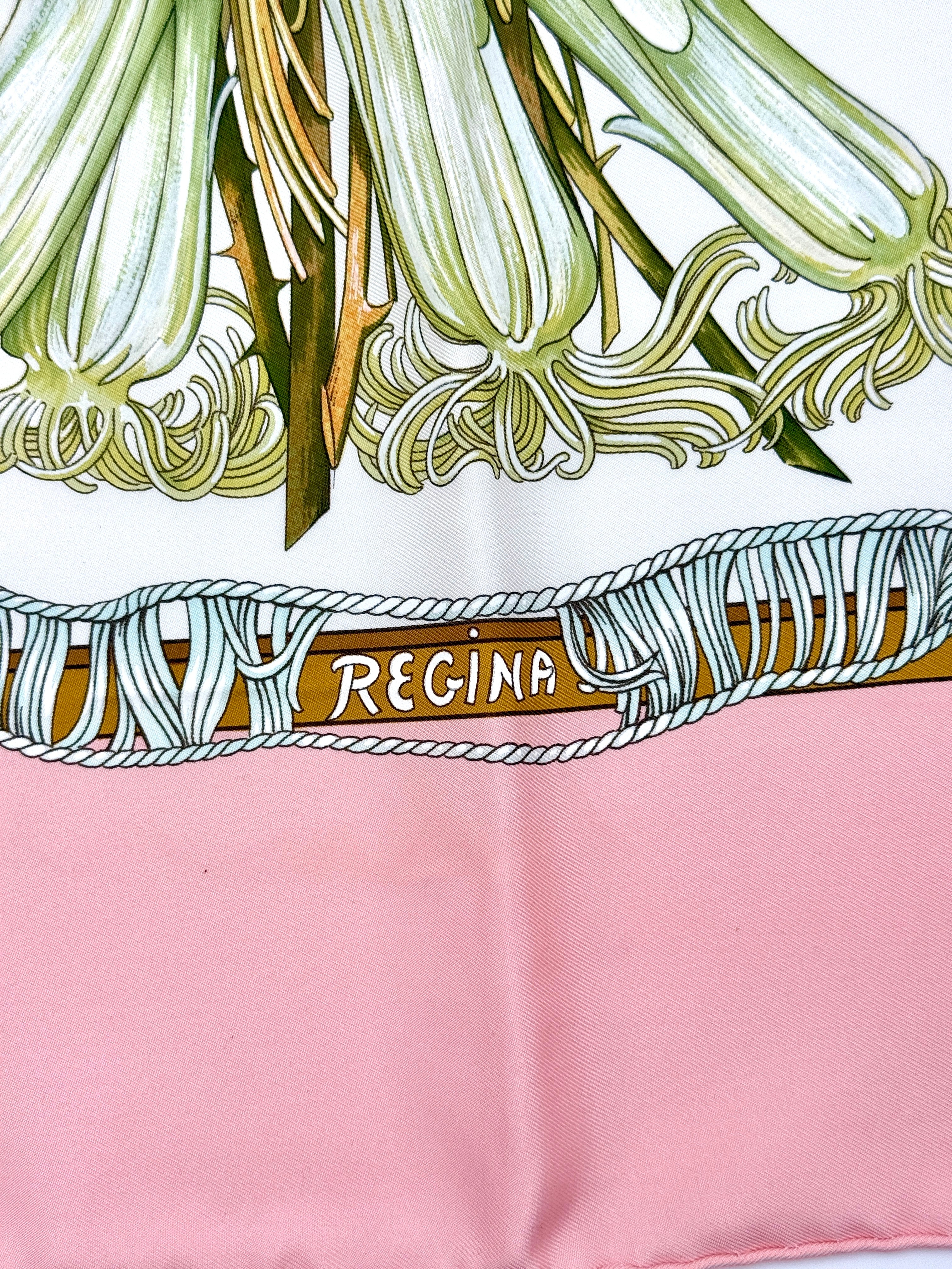 Hermès Leila Menchari "Regina" Silk Scarf - Pre Owned Authentic