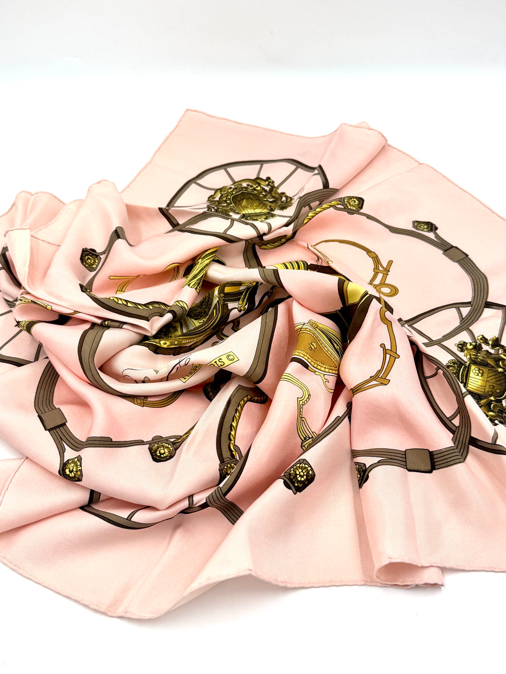 Hermès Philippe Ledoux "Springs" Vintage Silk Scarf 1974 - Pre Owned Authentic