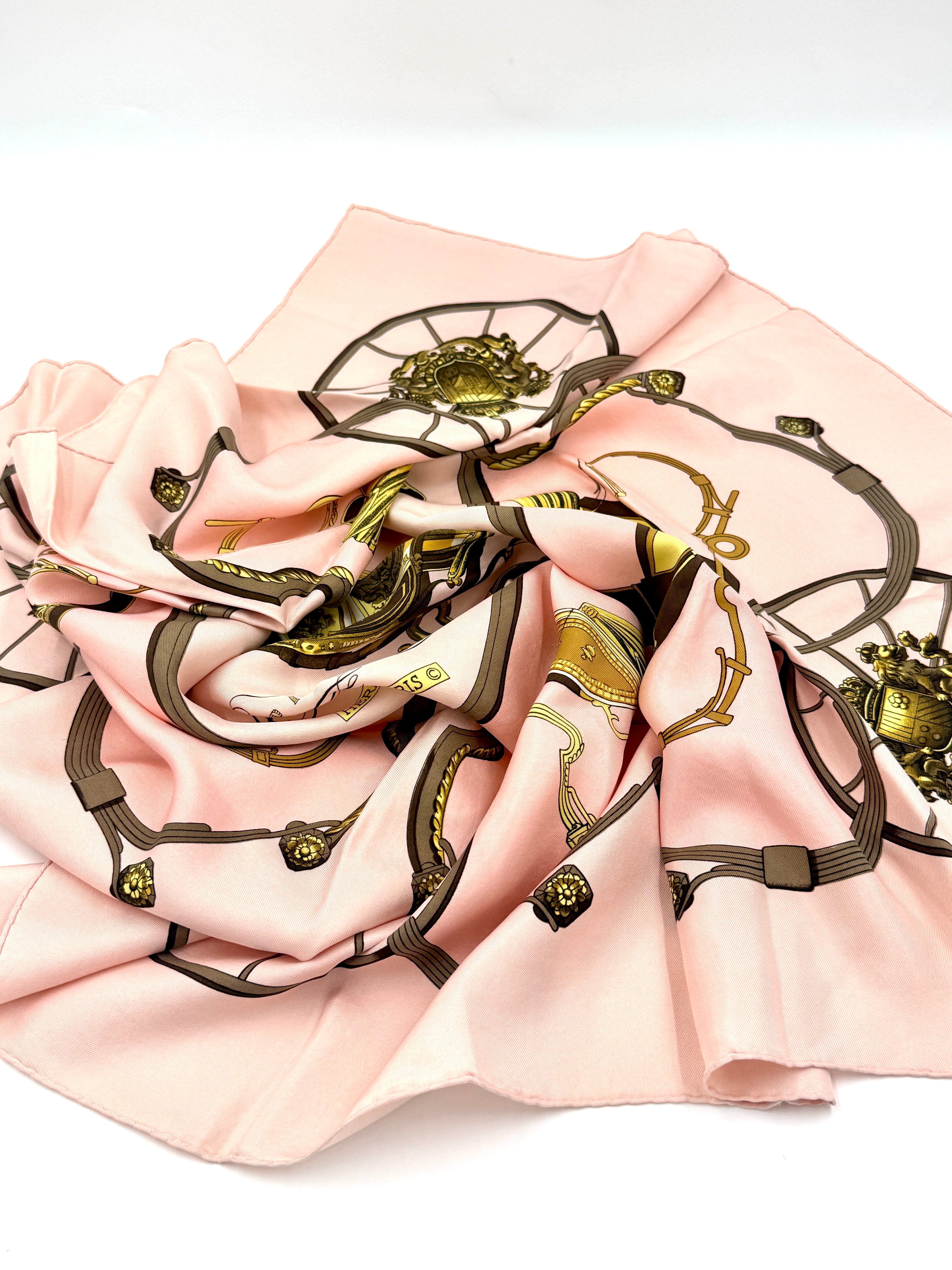 Hermès Philippe Ledoux "Springs" Vintage Silk Scarf 1974 - Pre Owned Authentic