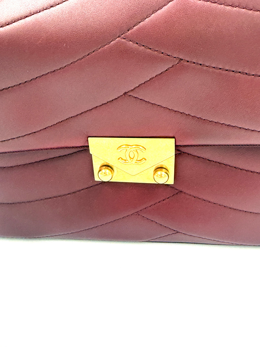 Chanel Burgundy Paris-Seoul Pagoda Flap Bag with Gold Hardware - Pre Owned Authentic