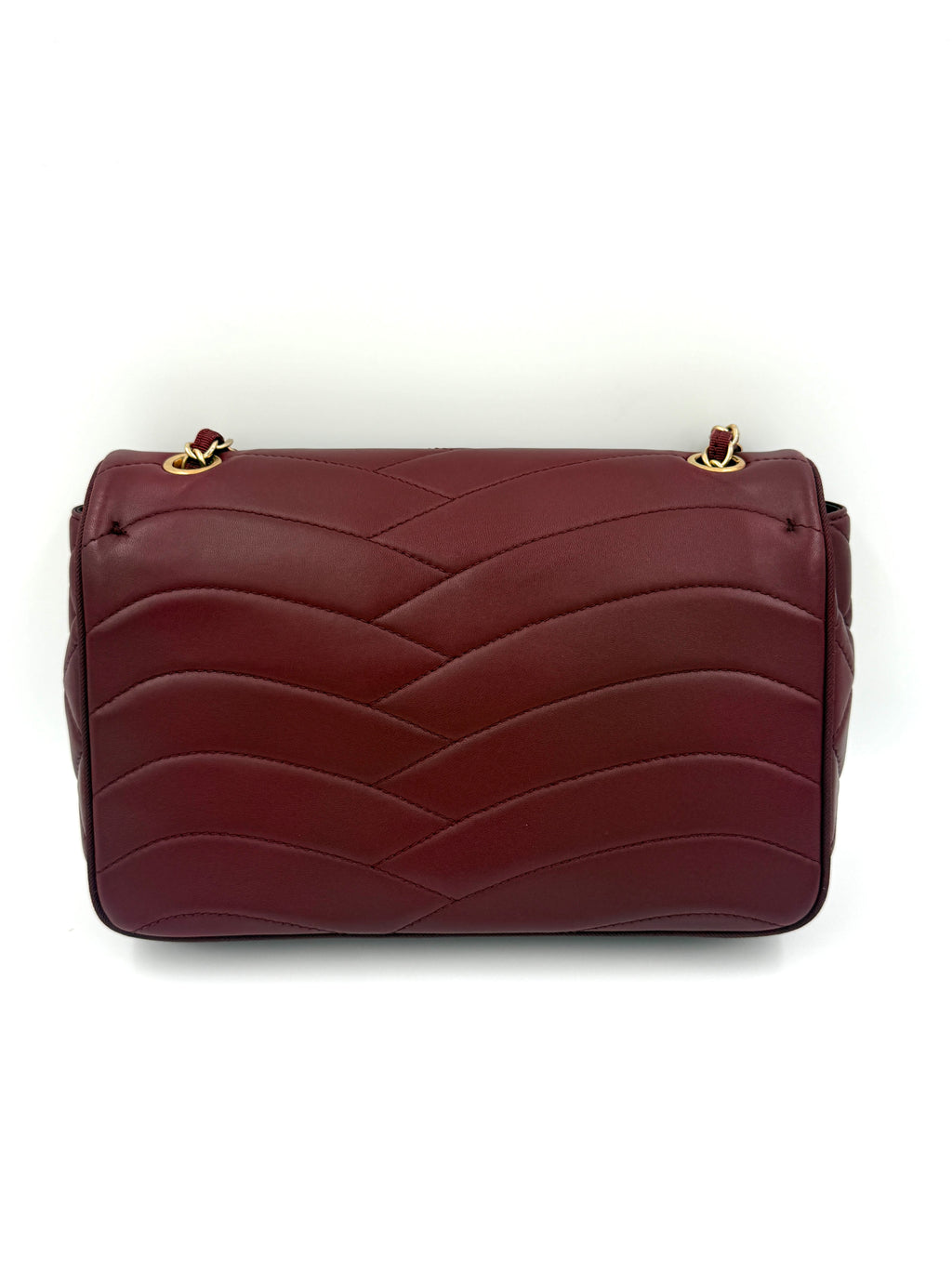 Chanel Burgundy Paris-Seoul Pagoda Flap Bag with Gold Hardware - Pre Owned Authentic