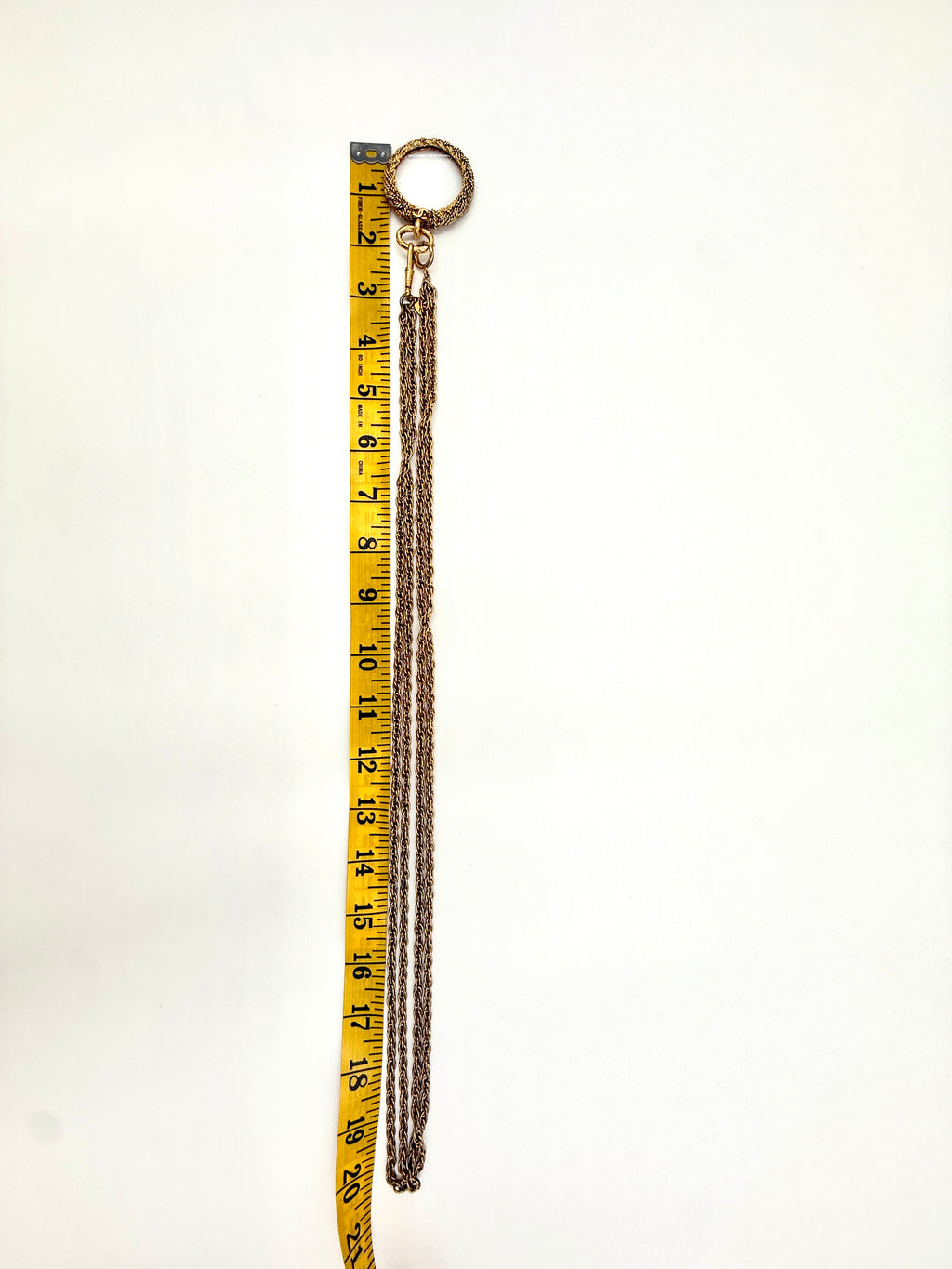 Chanel Necklace with Monocle Magnifying Glass Pendant 24k Gold Plated - Pre Owned Authentic