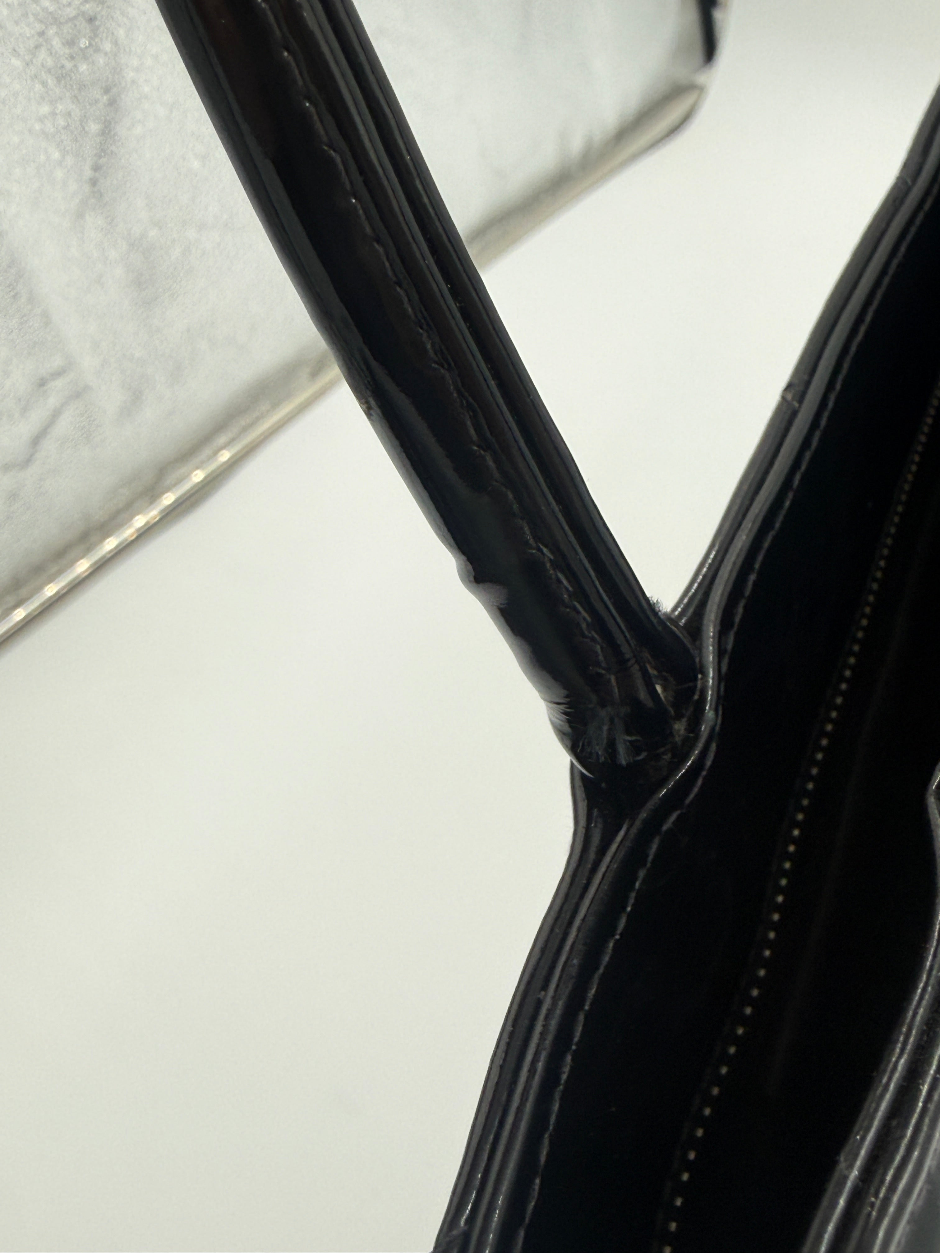 Chanel Black Quilted Patent Leather Medallion Tote Bag with Silver Hardware - Pre Owned Authentic