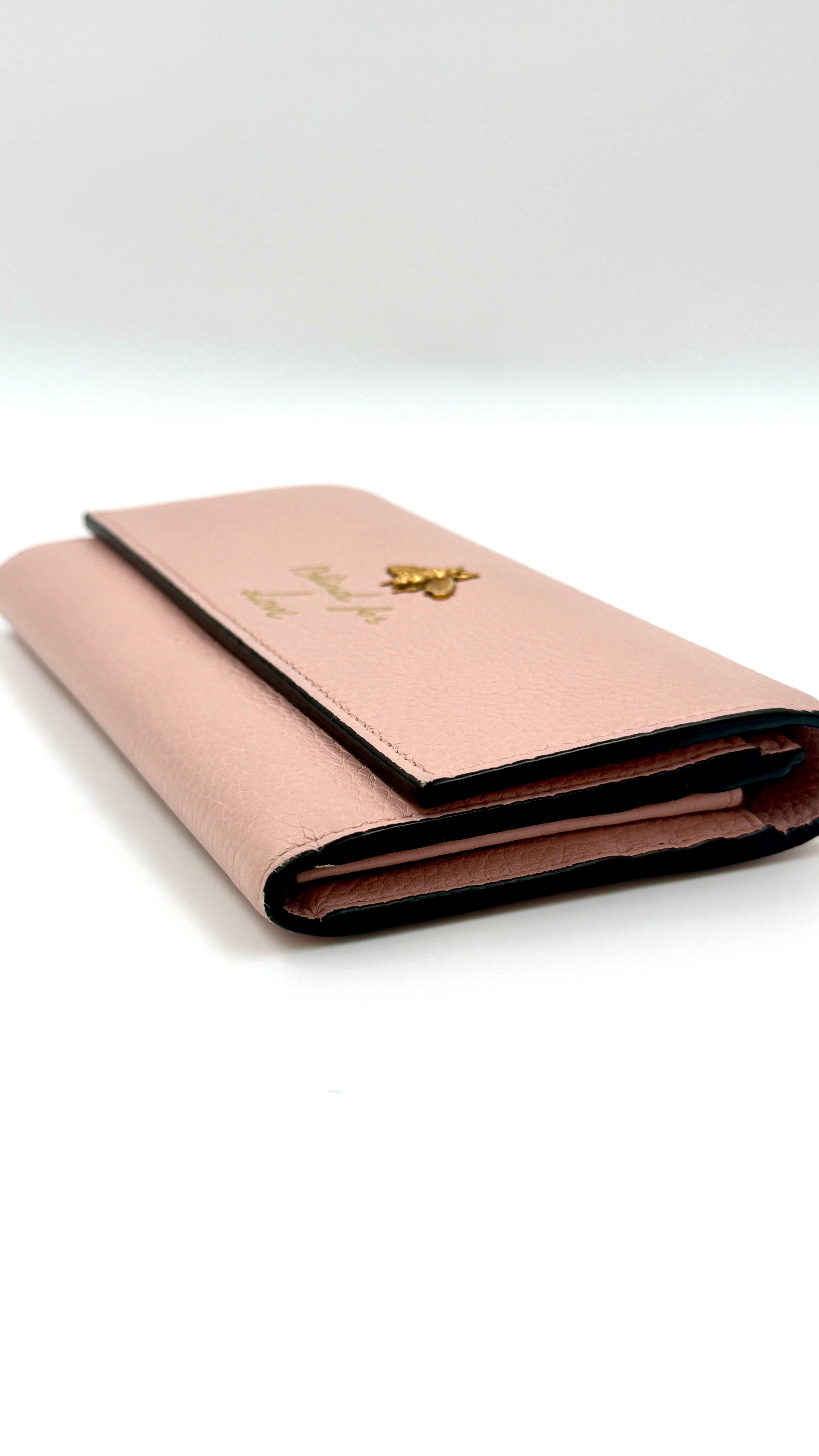 Gucci Blind for Love Long Pink Wallet - Pre Owned Authentic