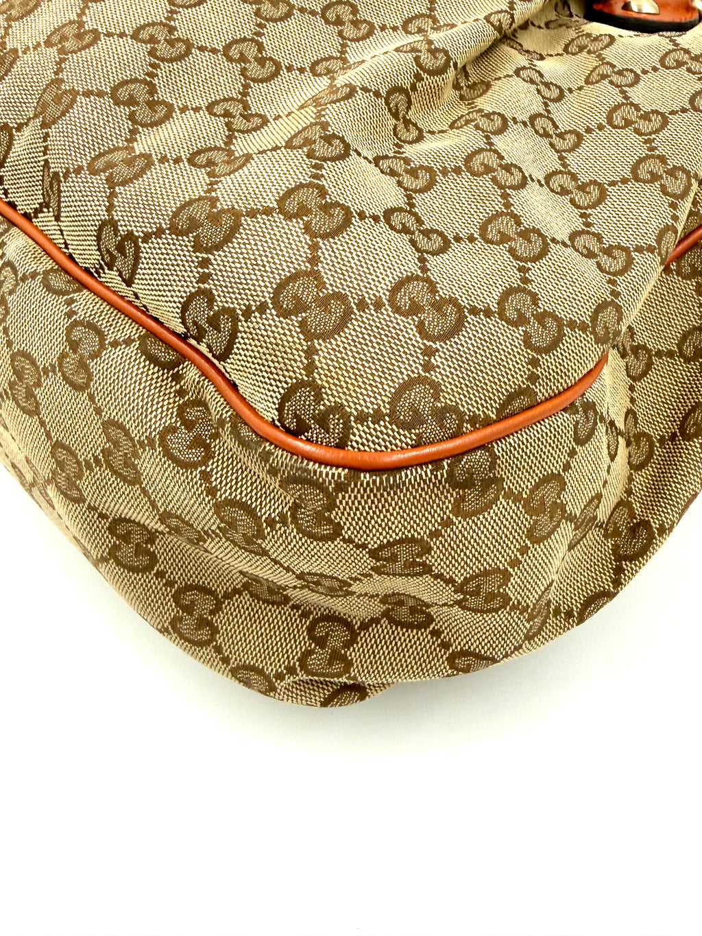 Gucci GG Canvas Sukey Handbag Large - Pre Owned Authentic