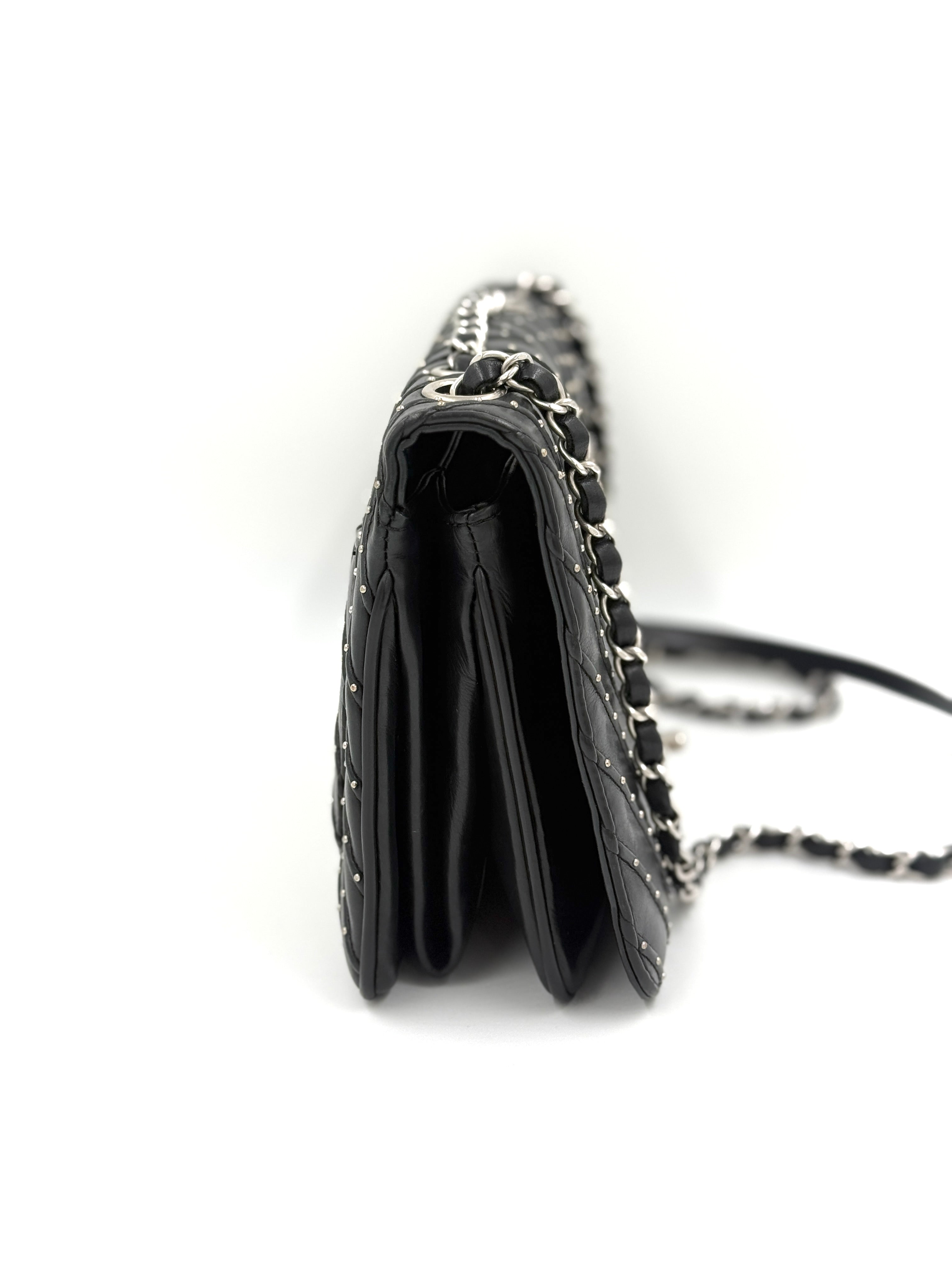 Chanel Studded Chevron CC Flap Bag - Pre Owned Authentic