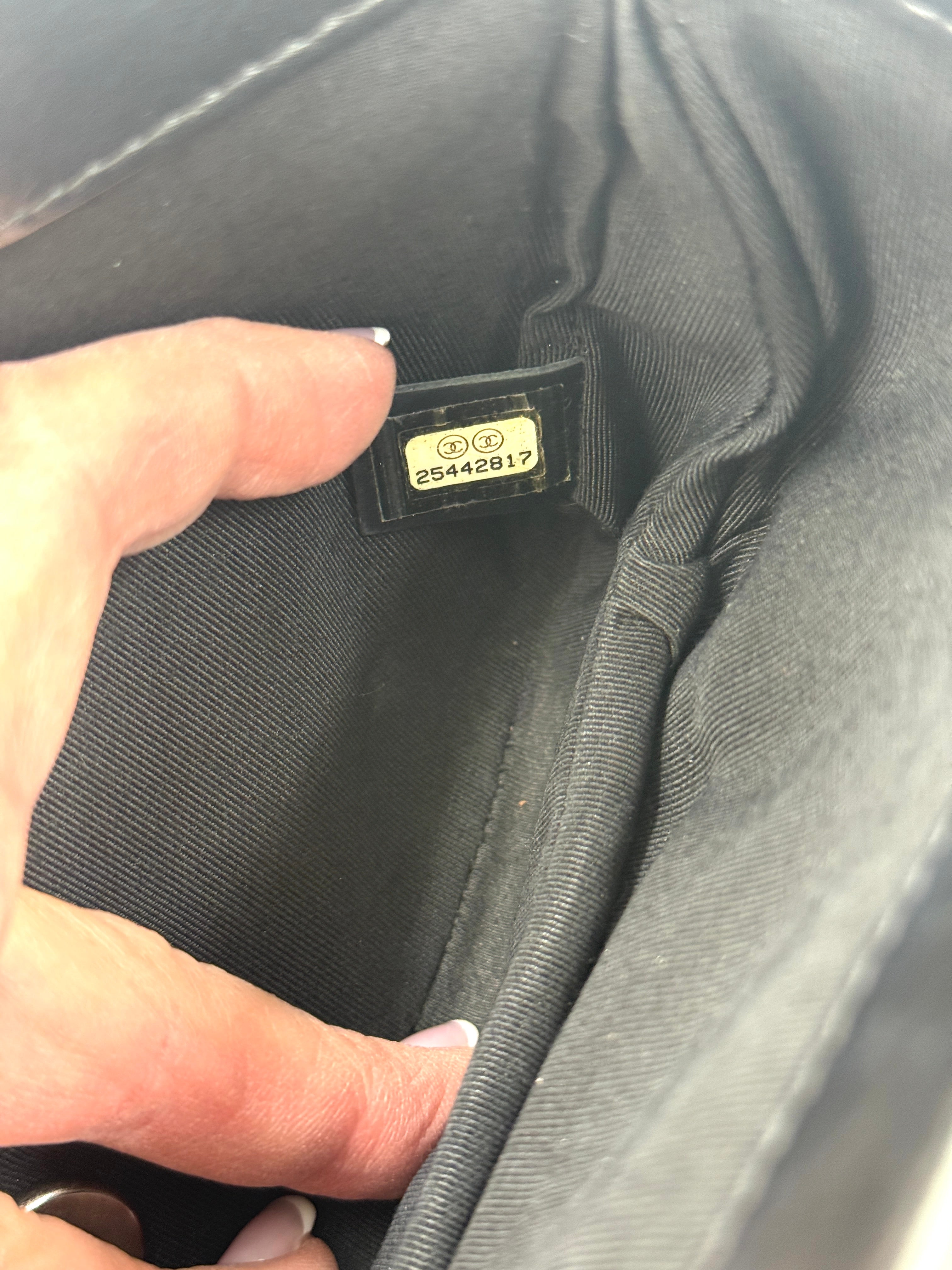 Chanel Studded Chevron CC Flap Bag - Pre Owned Authentic