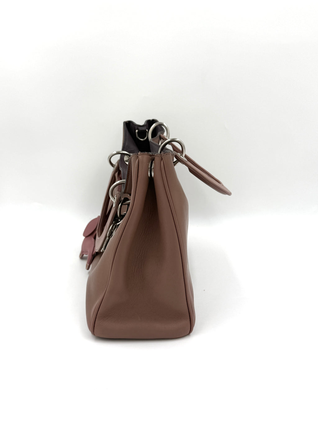 Dior Diorissimo Pinkish Brown with Silver Hardware Medium Pre Owned Authentic