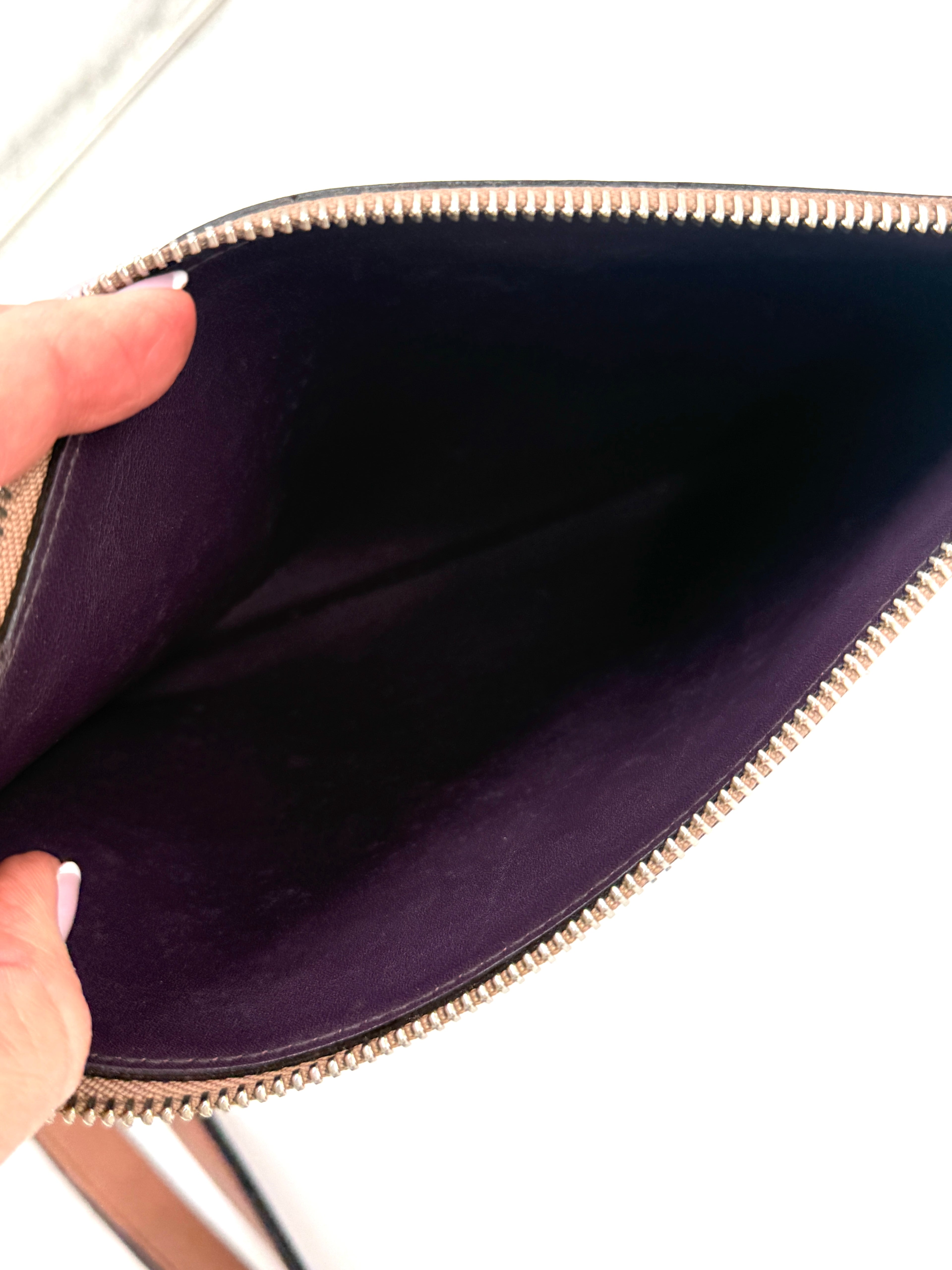 Dior Diorissimo Pinkish Brown with Silver Hardware Medium Pre Owned Authentic