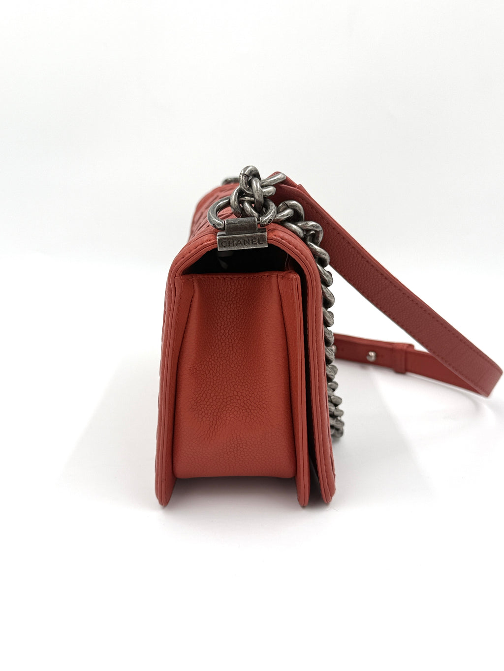 Chanel Paris-Dallas Boy Bag Whipstitch Caviar Medium with COA - Pre Owned Authentic