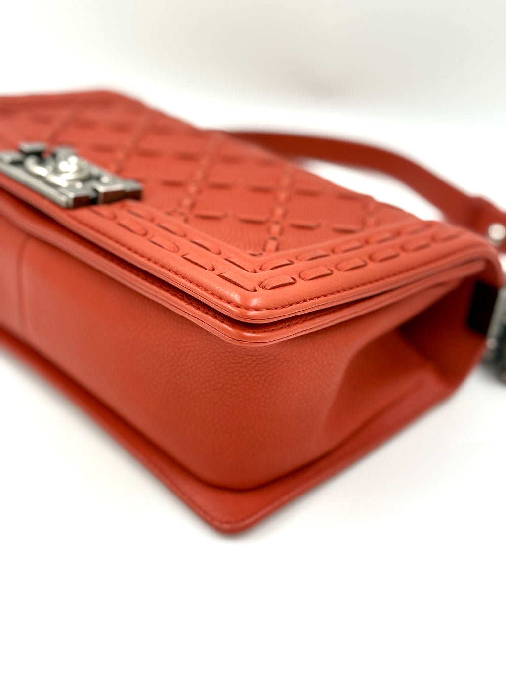 Chanel Paris-Dallas Boy Bag Whipstitch Caviar Medium with COA - Pre Owned Authentic