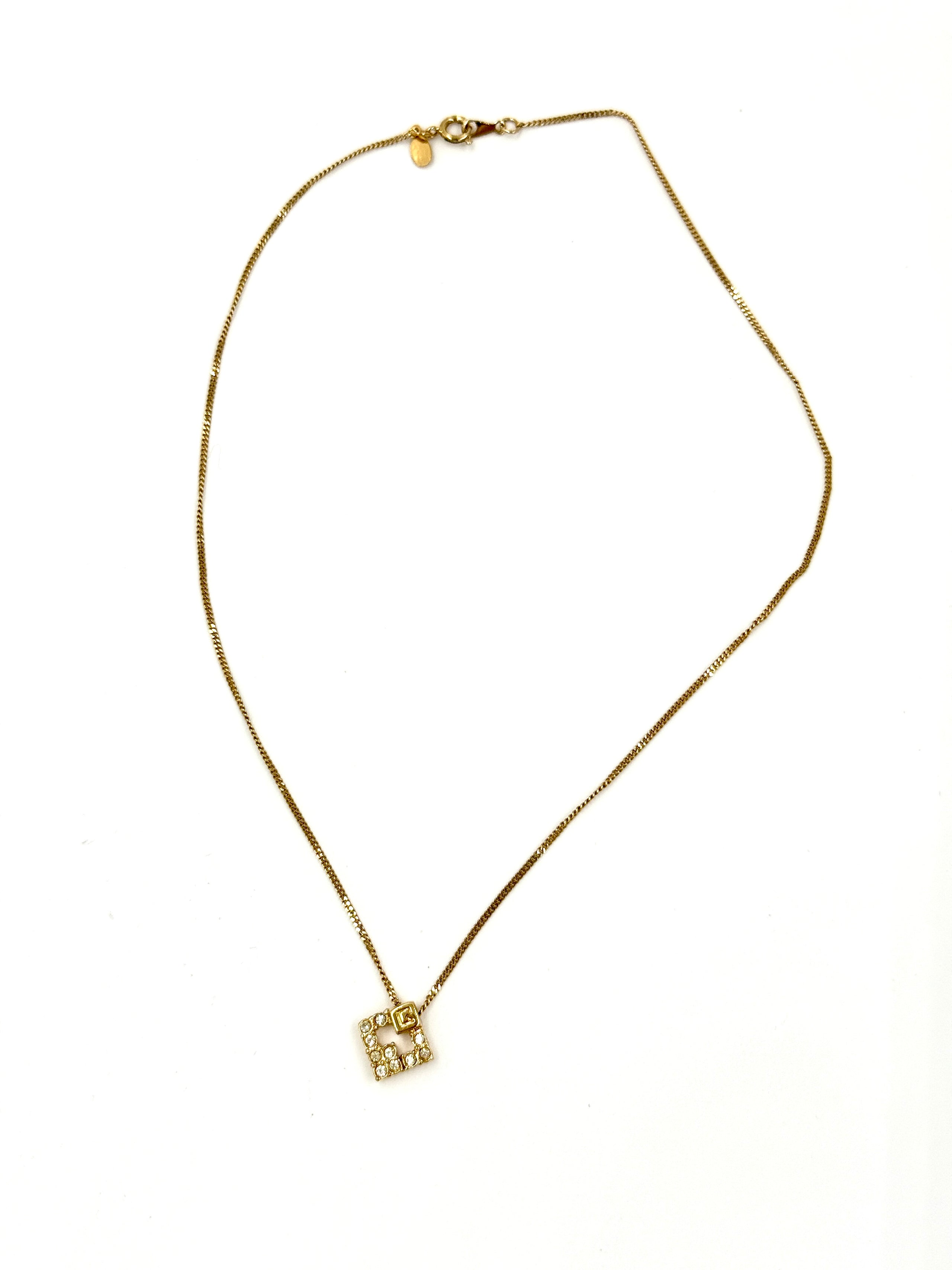 Givenchy Vintage Crystal Pendant Necklace - Pre Owned Authentic