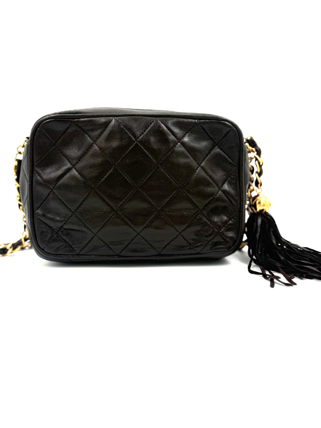 Pre-Owned Chanel CC Camera Bag Chocolate Brown Lambskin - Authenticated