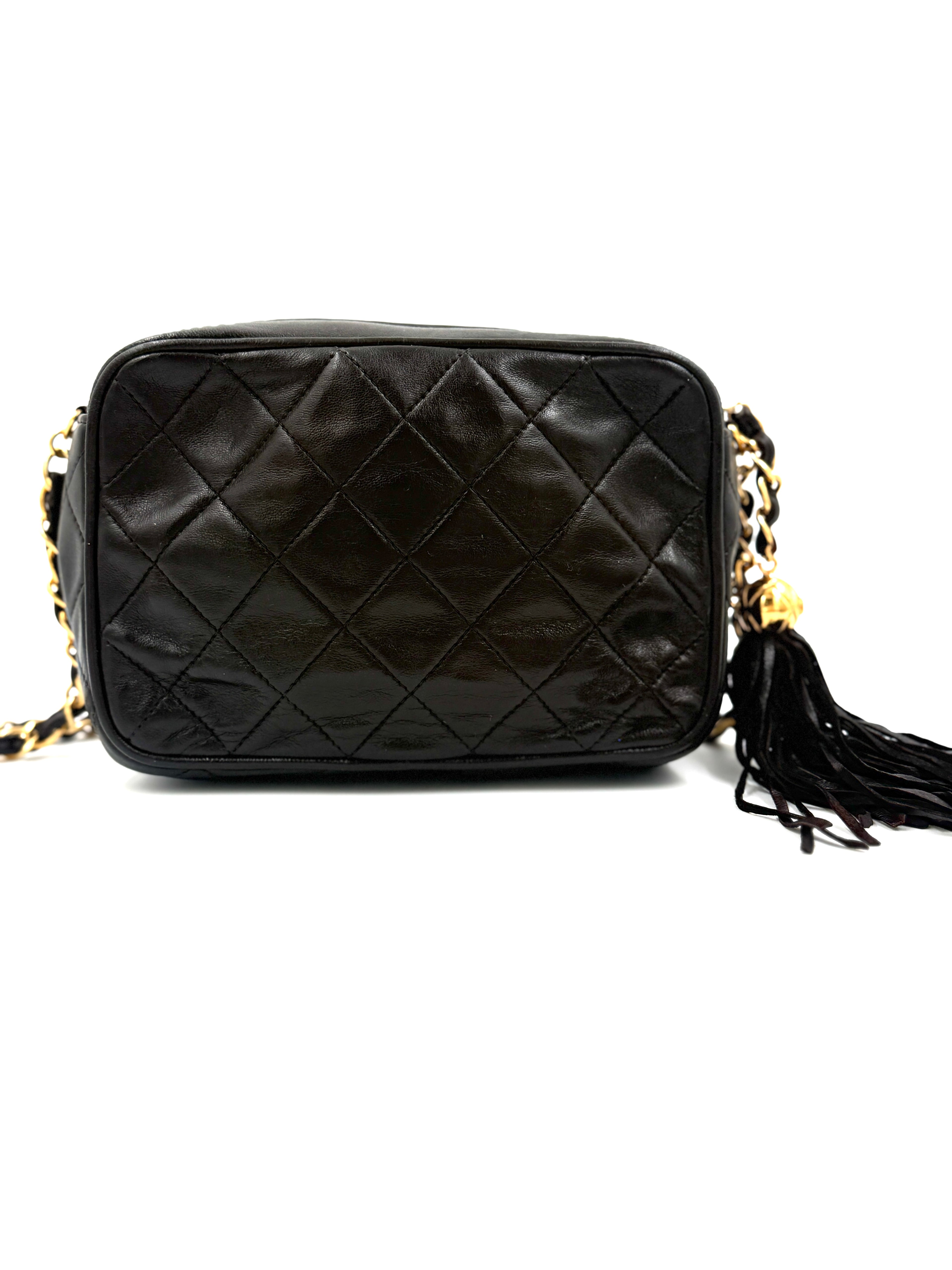 Pre-Owned Chanel CC Camera Bag Chocolate Brown Lambskin - Authenticated