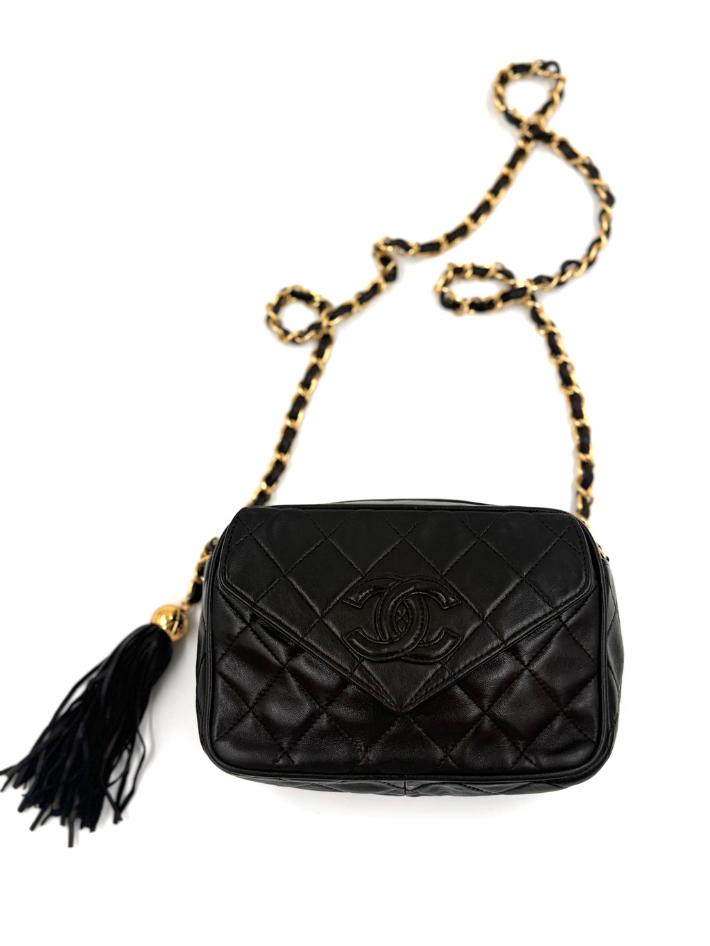 Pre-Owned Chanel CC Camera Bag Chocolate Brown Lambskin - Authenticated