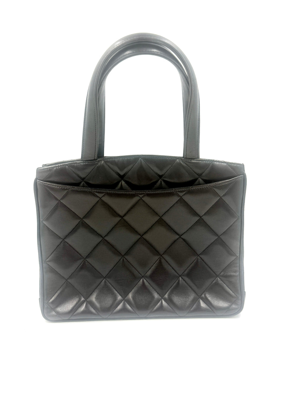 Pre-Owned Chanel Vintage Turnlock Matelasse Tote with 24k Gold Plated Hardware Series 3 1994-1996 - Authenticated