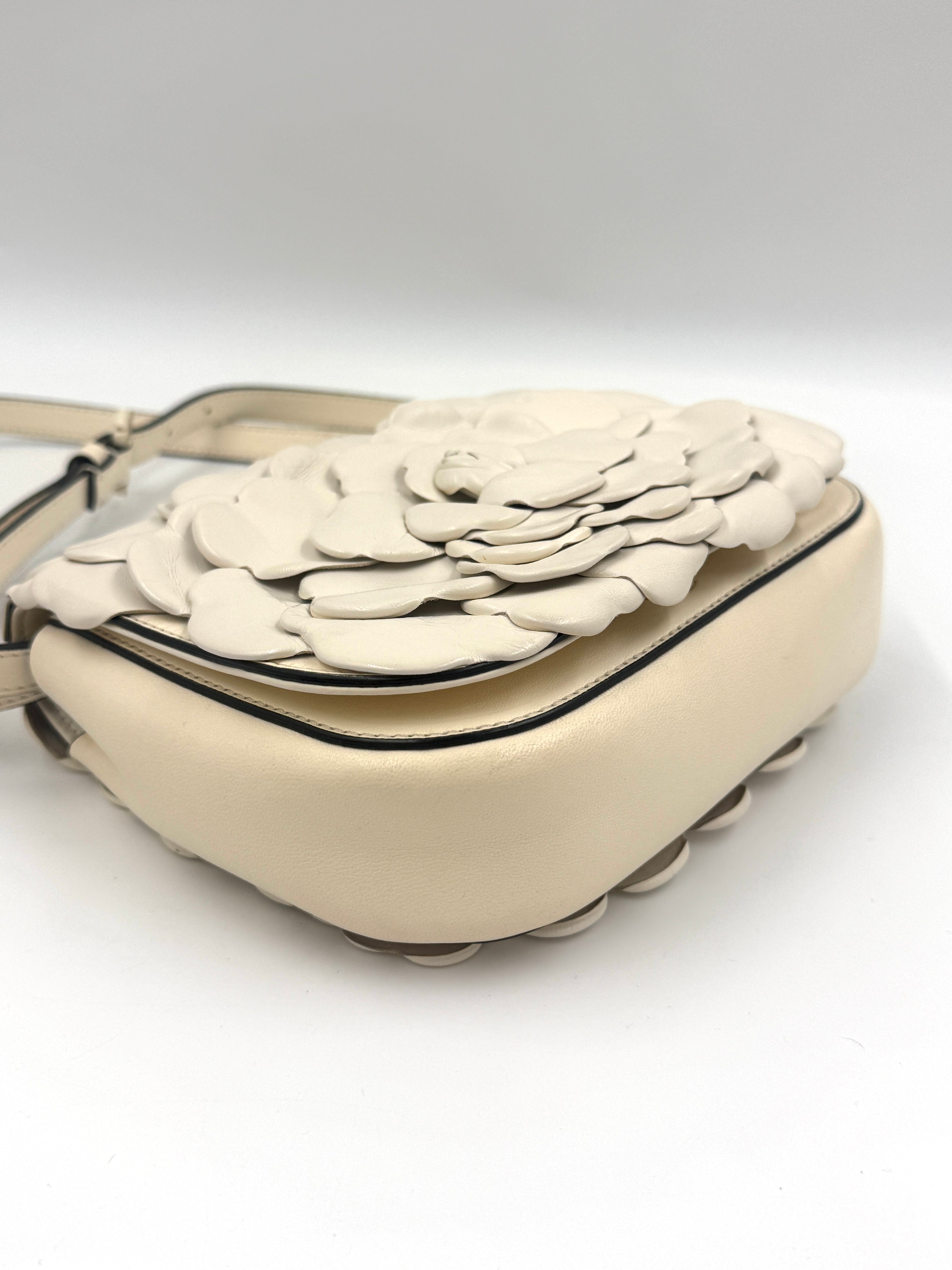 Valentino Ivory Leather 03 Rose Edition Atelier Crossbody/Shoulder Bag Pre Owned Authentic