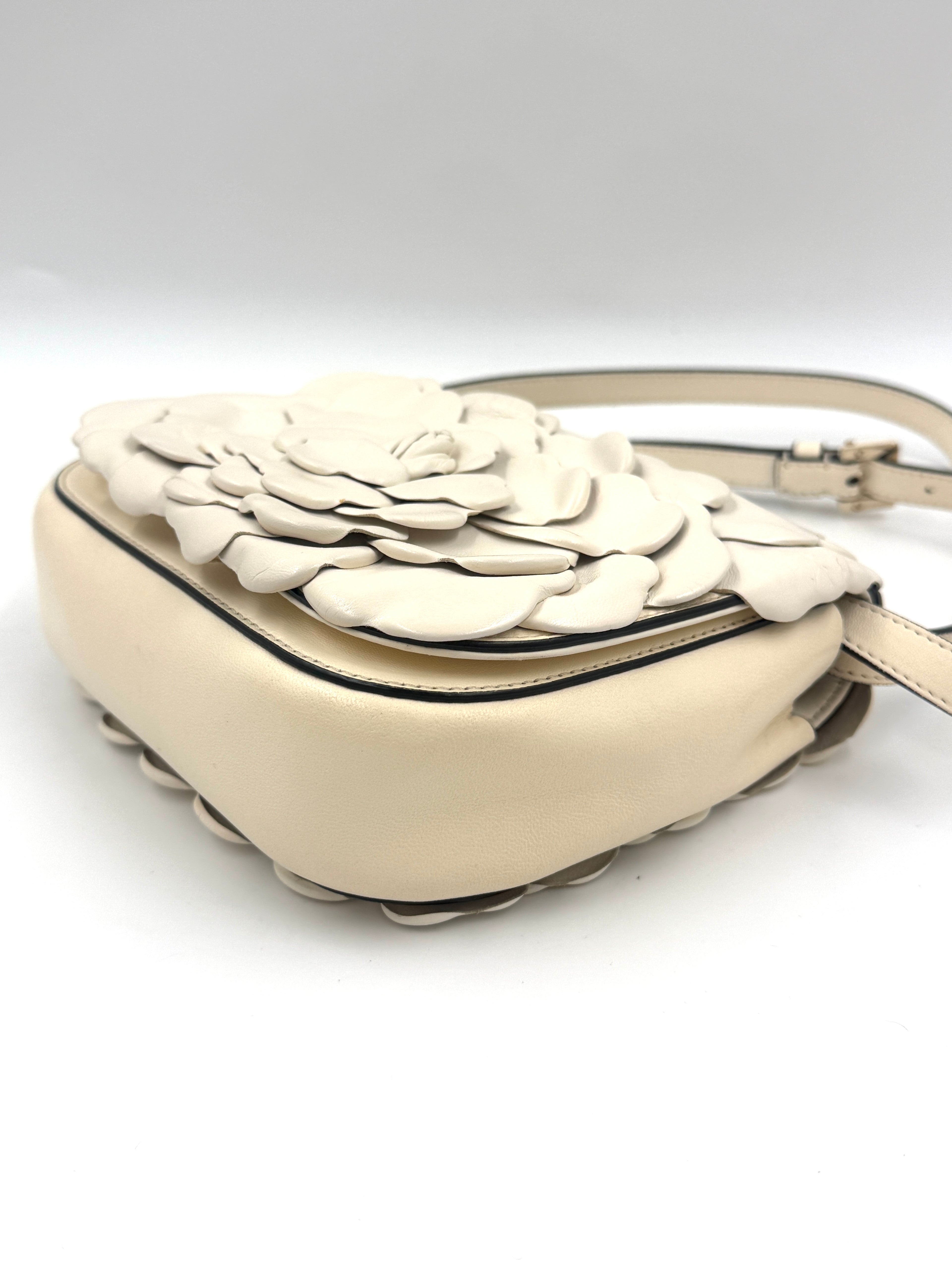 Valentino Ivory Leather 03 Rose Edition Atelier Crossbody/Shoulder Bag Pre Owned Authentic