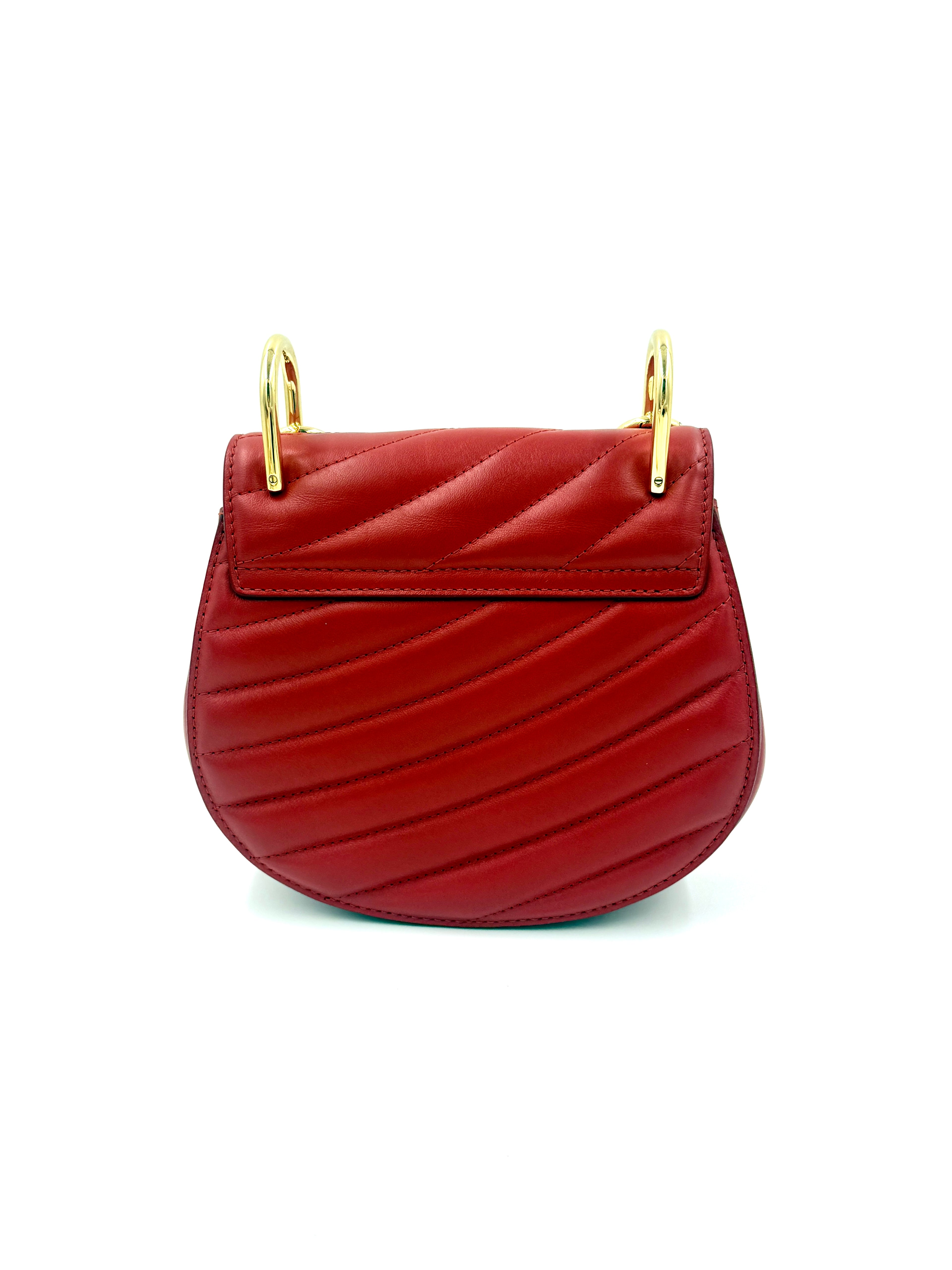 Pre-Owned Chloe Drew Bijoux Shoulder/Crossbody Bag Red - Authenticated