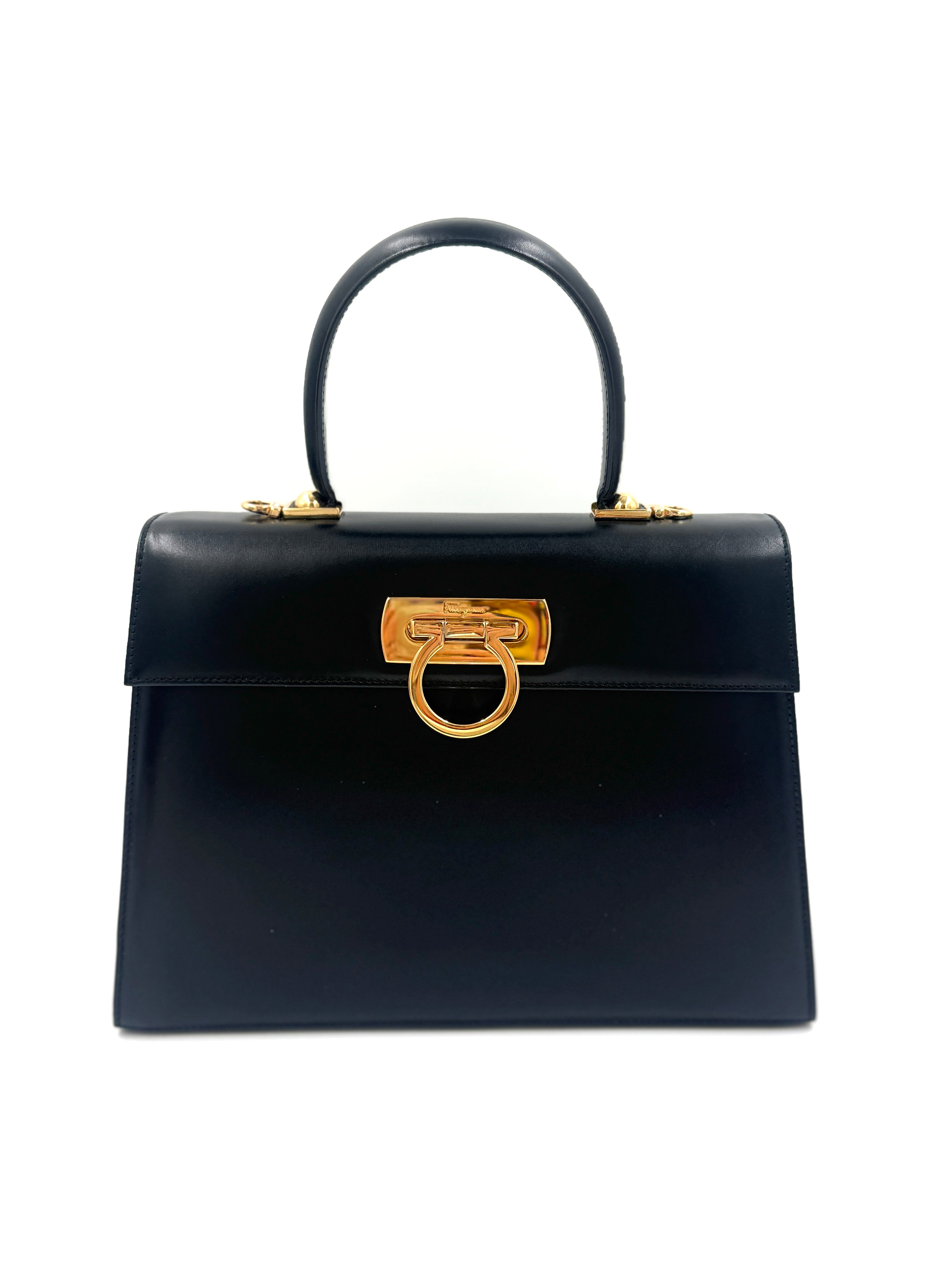 Salvatore Ferragamo Gancini 2 Way Bag - Shoulder/Handle Bag Pre Owned Authentic