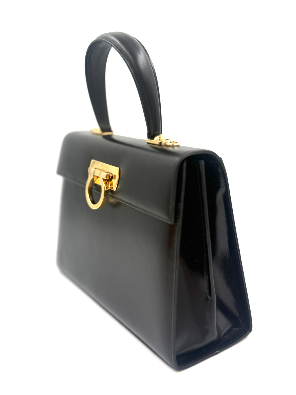 Salvatore Ferragamo Gancini 2 Way Bag - Shoulder/Handle Bag Pre Owned Authentic