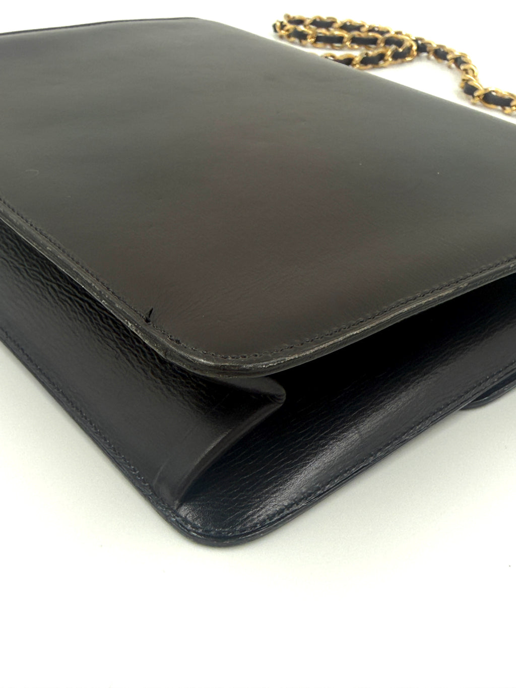 Chanel Square Single Flap Bag 1980s Gold Hardware Pre-Owned Authentic