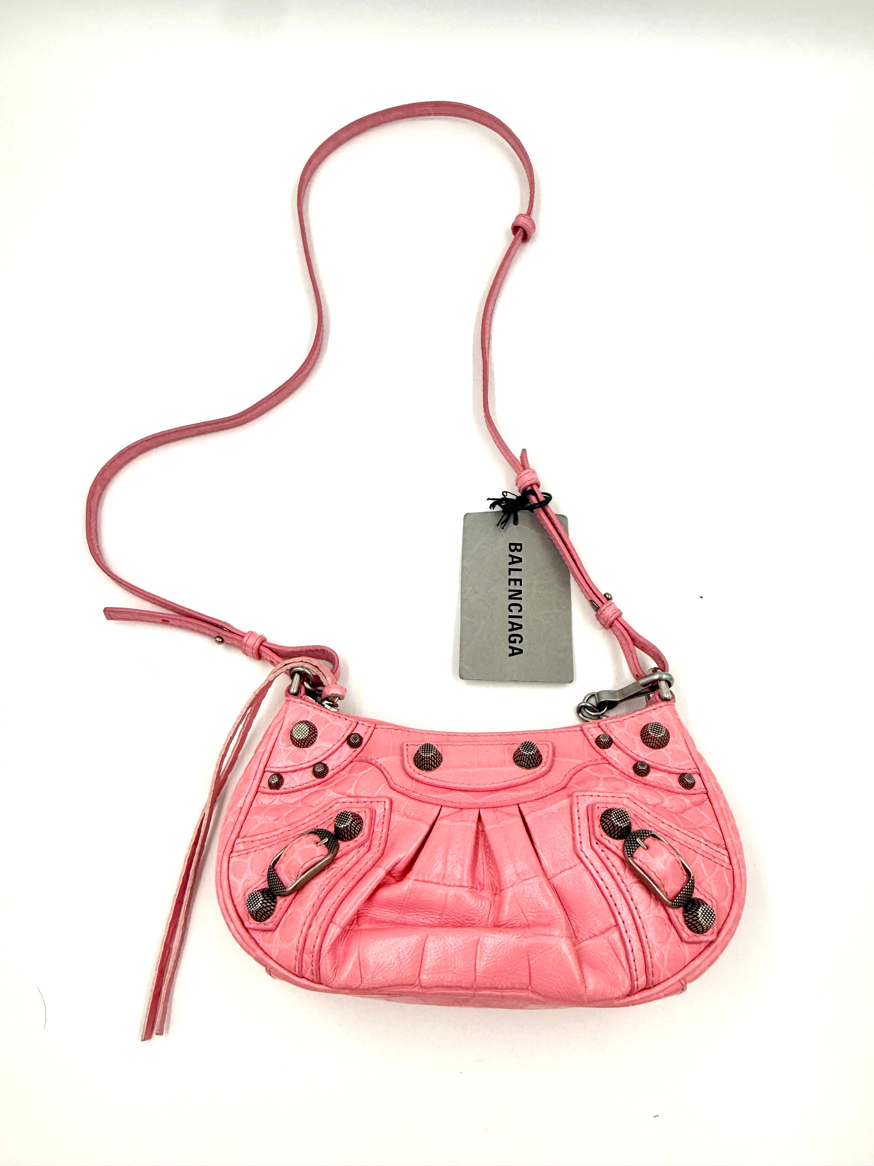 Balenciaga Mini Le Cagole Bag Pink with Tag Pre Owned Authentic