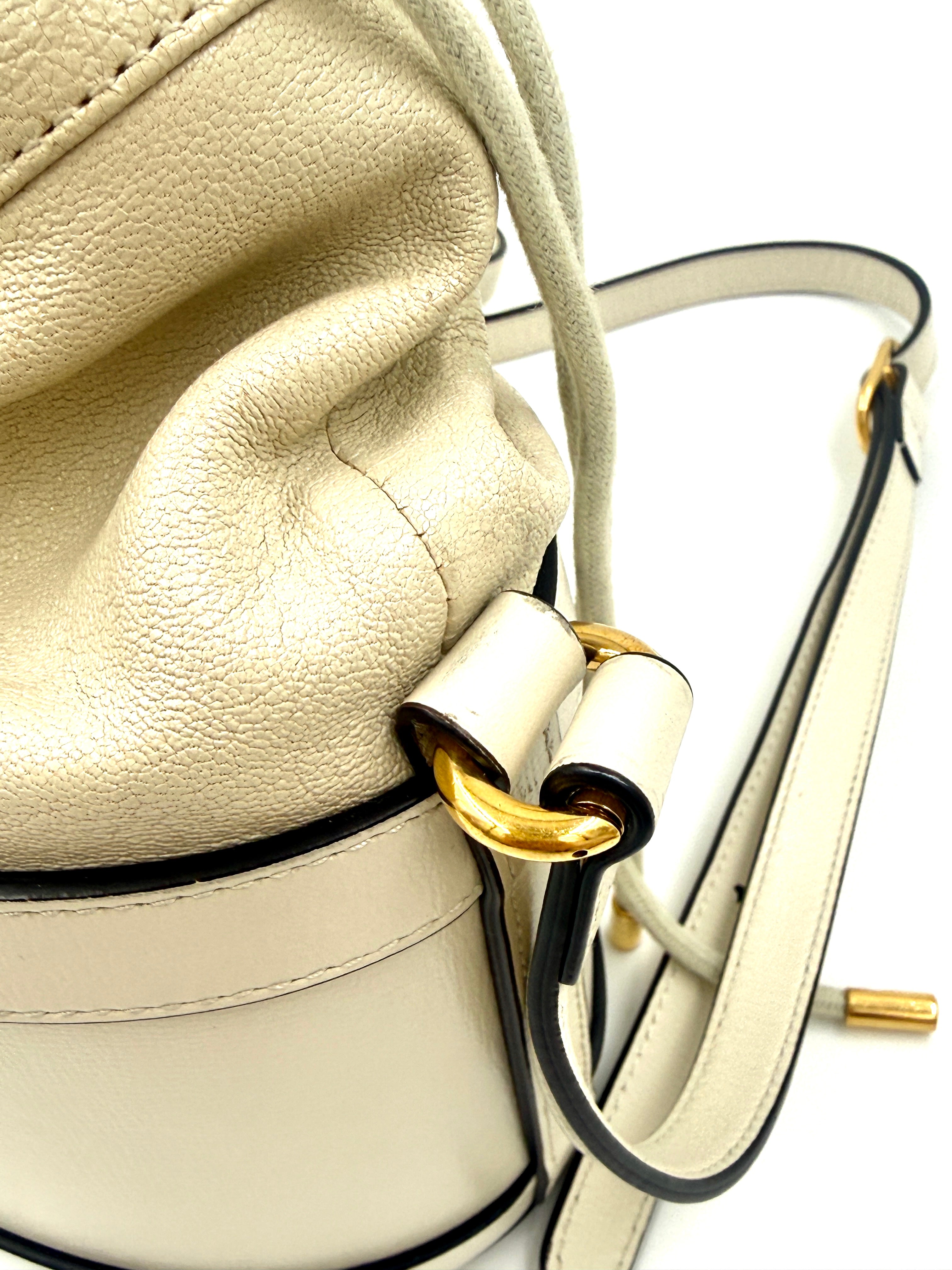 Gucci Leather Horsebit 1955 Bucket Bag with Crossbody Strap Pre Owned Authentic