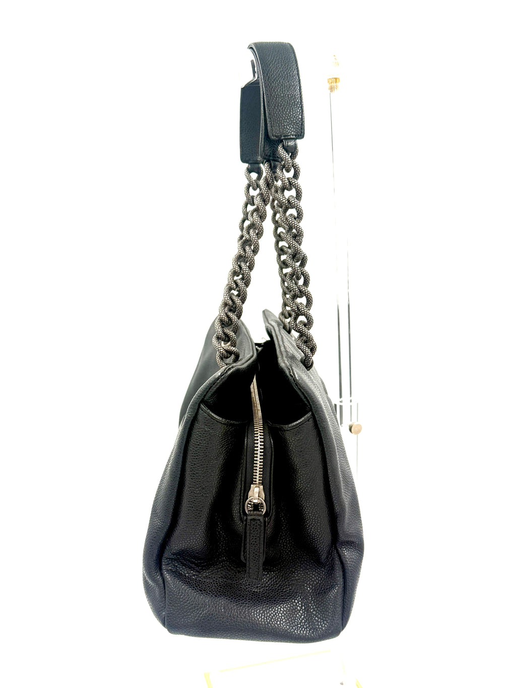 Chanel 31 Tote Charcoal Caviar Leather Medium Pre-Owned Authentic