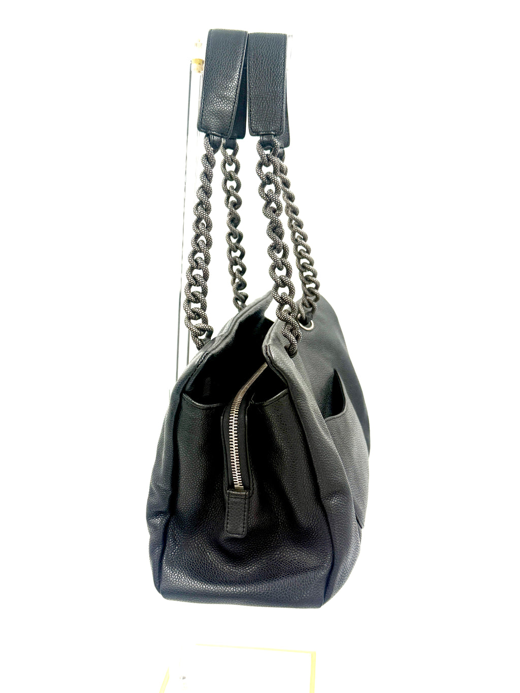 Chanel 31 Tote Charcoal Caviar Leather Medium Pre-Owned Authentic