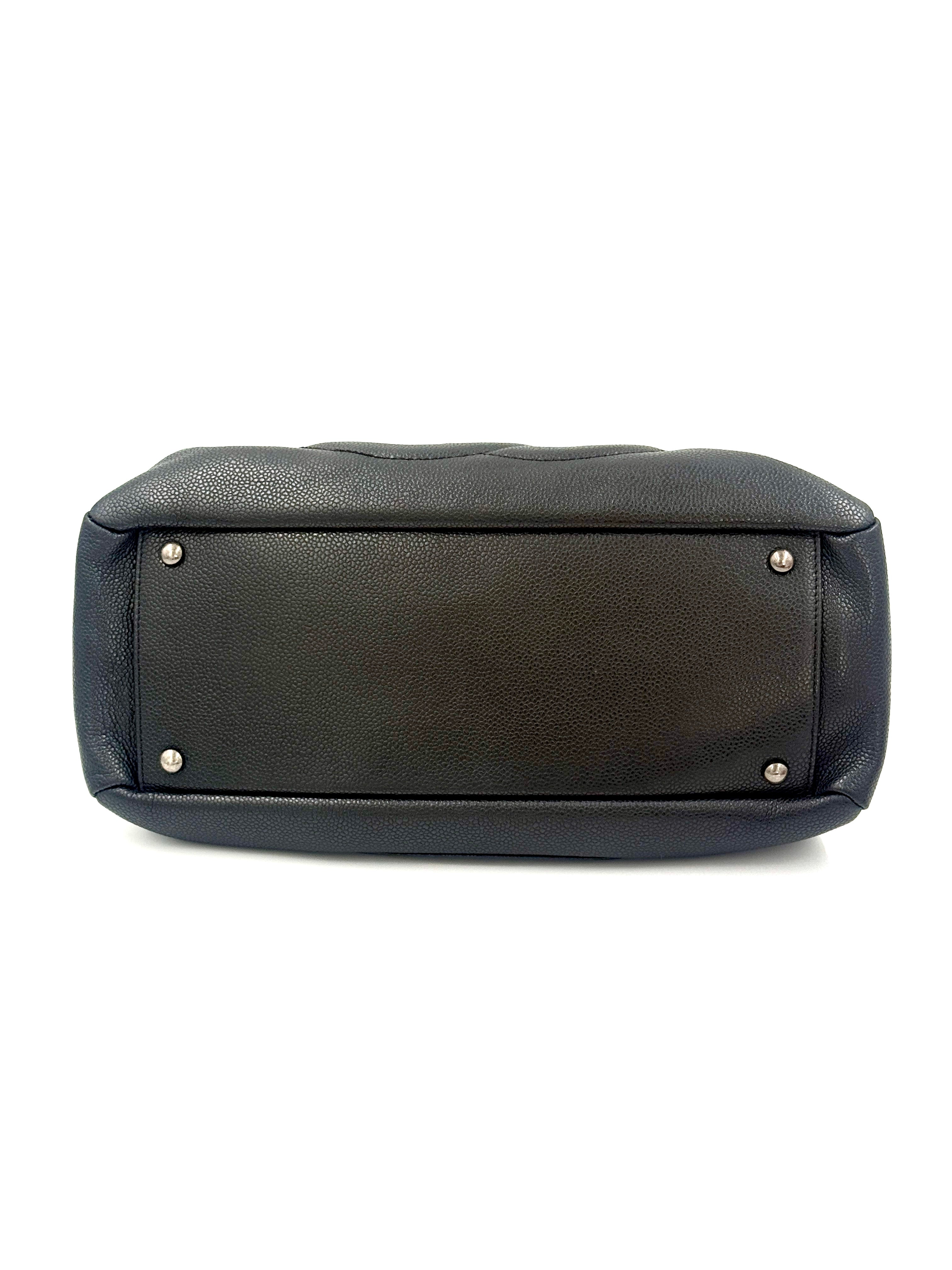 Chanel 31 Tote Charcoal Caviar Leather Medium Pre-Owned Authentic