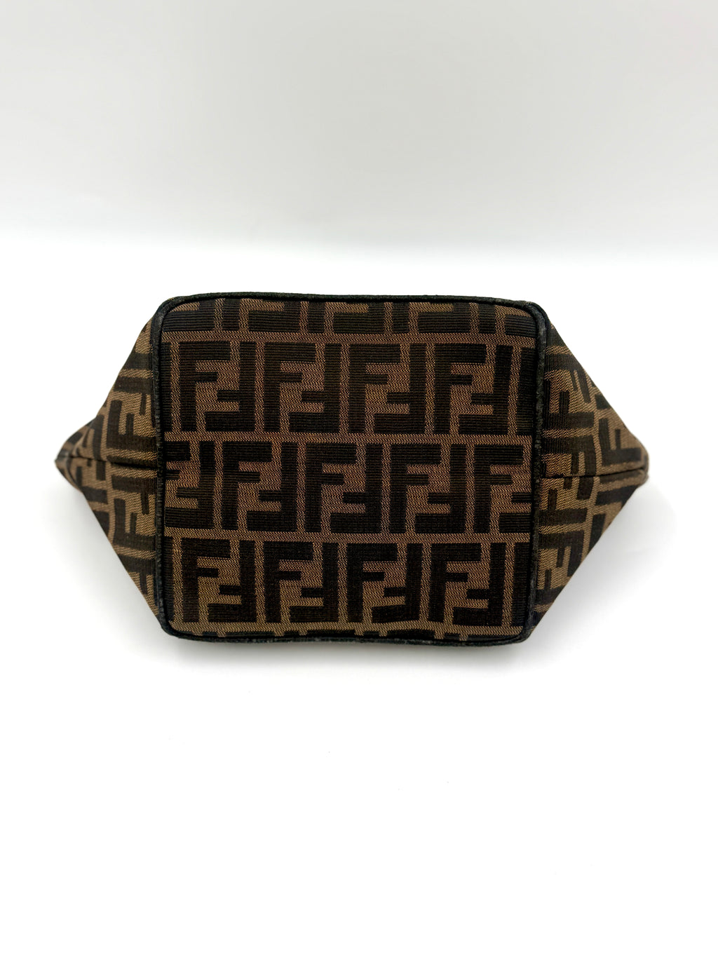 Fendi Zucca Canvas Zip Tote Pre Owned Authentic