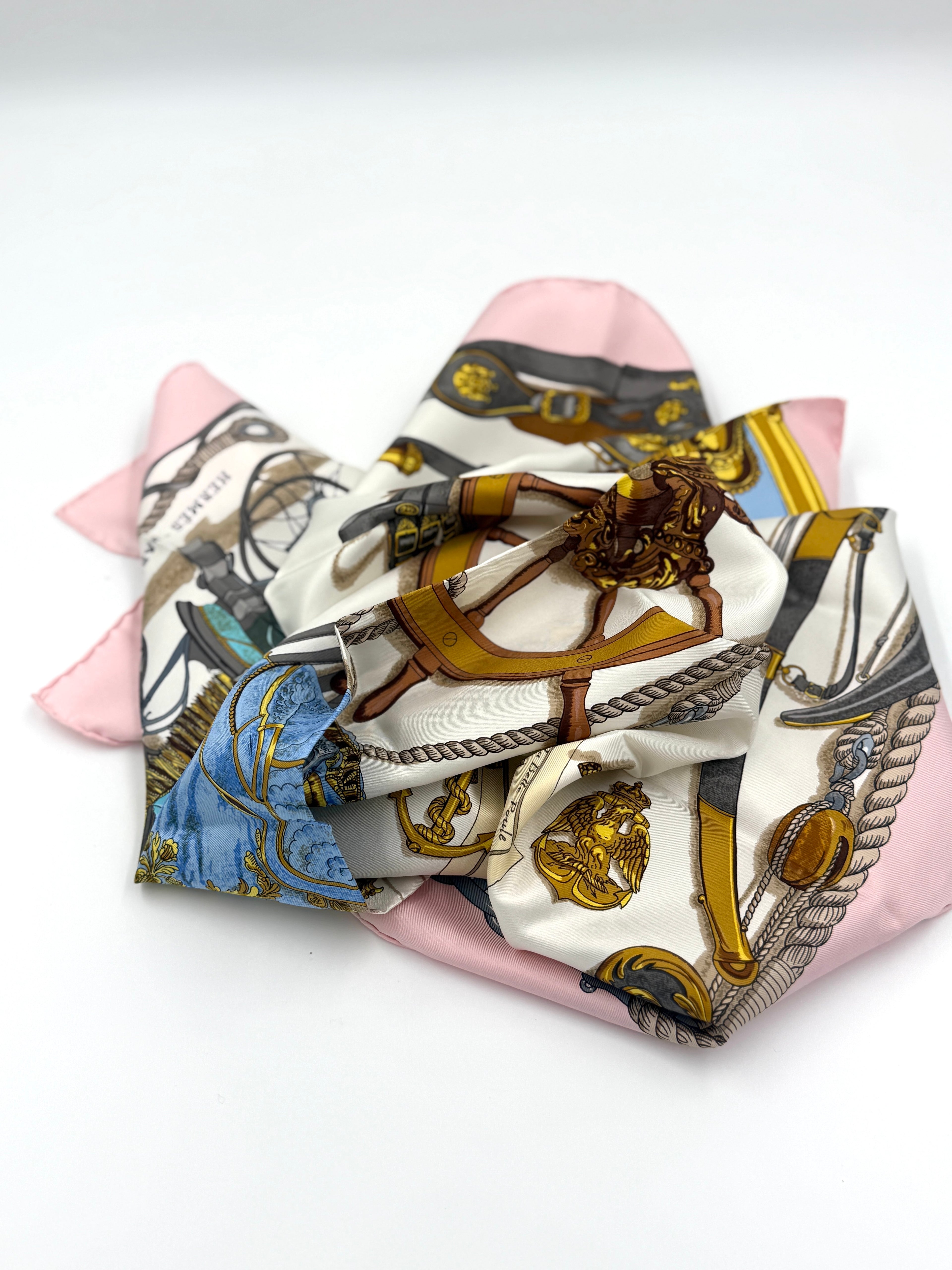 Hermès Vintage Silk Scarf "Musée" by Philippe Ledoux Pre Owned Authentic