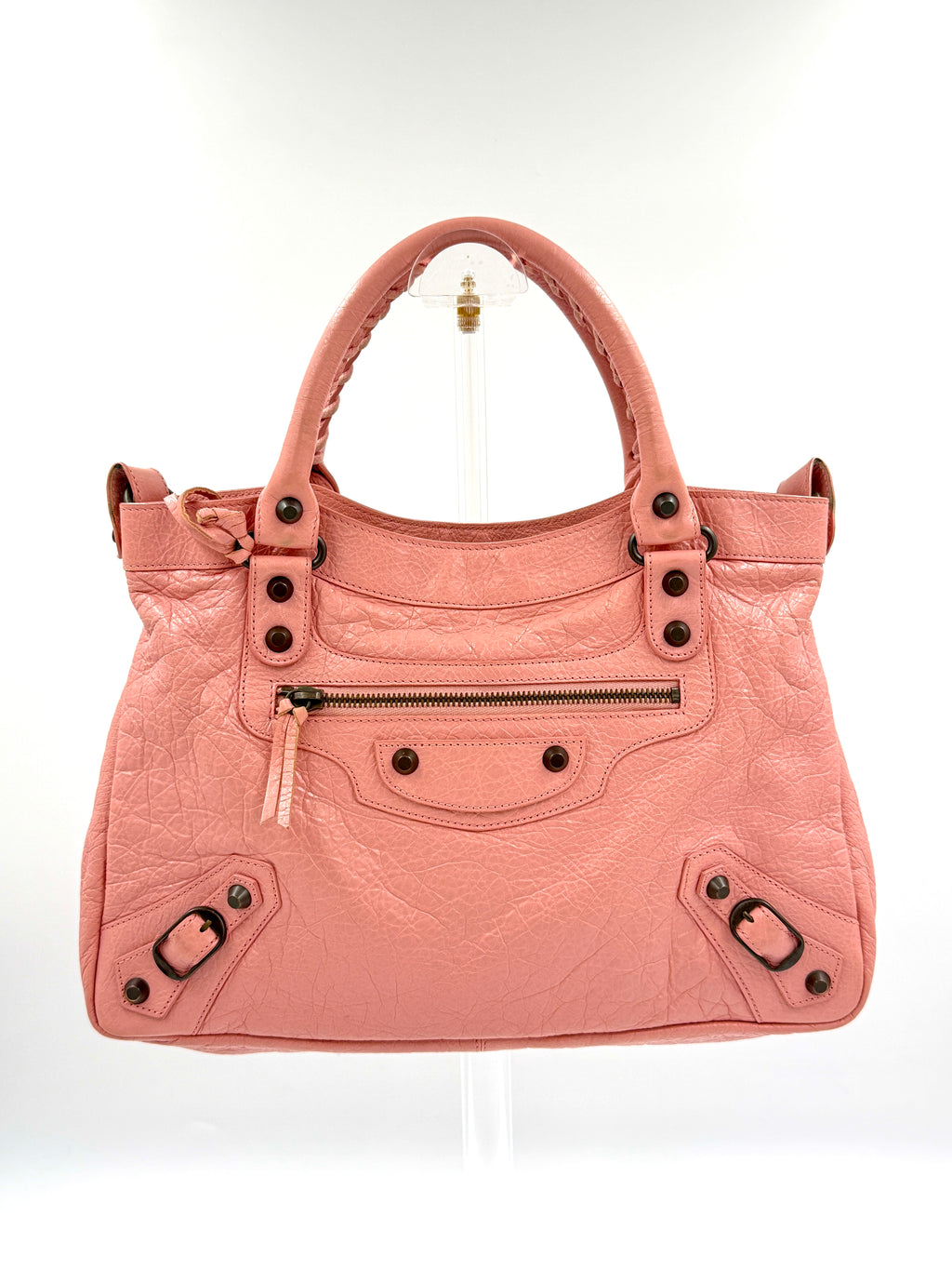 Balenciaga Pink Agneau Classic City Bag Pre Owned Authentic