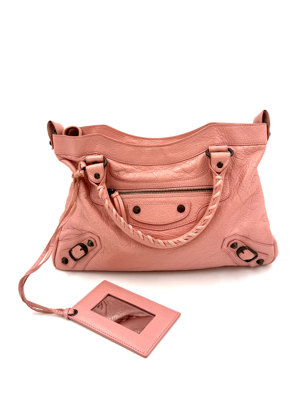 Balenciaga Pink Agneau Classic City Bag Pre Owned Authentic