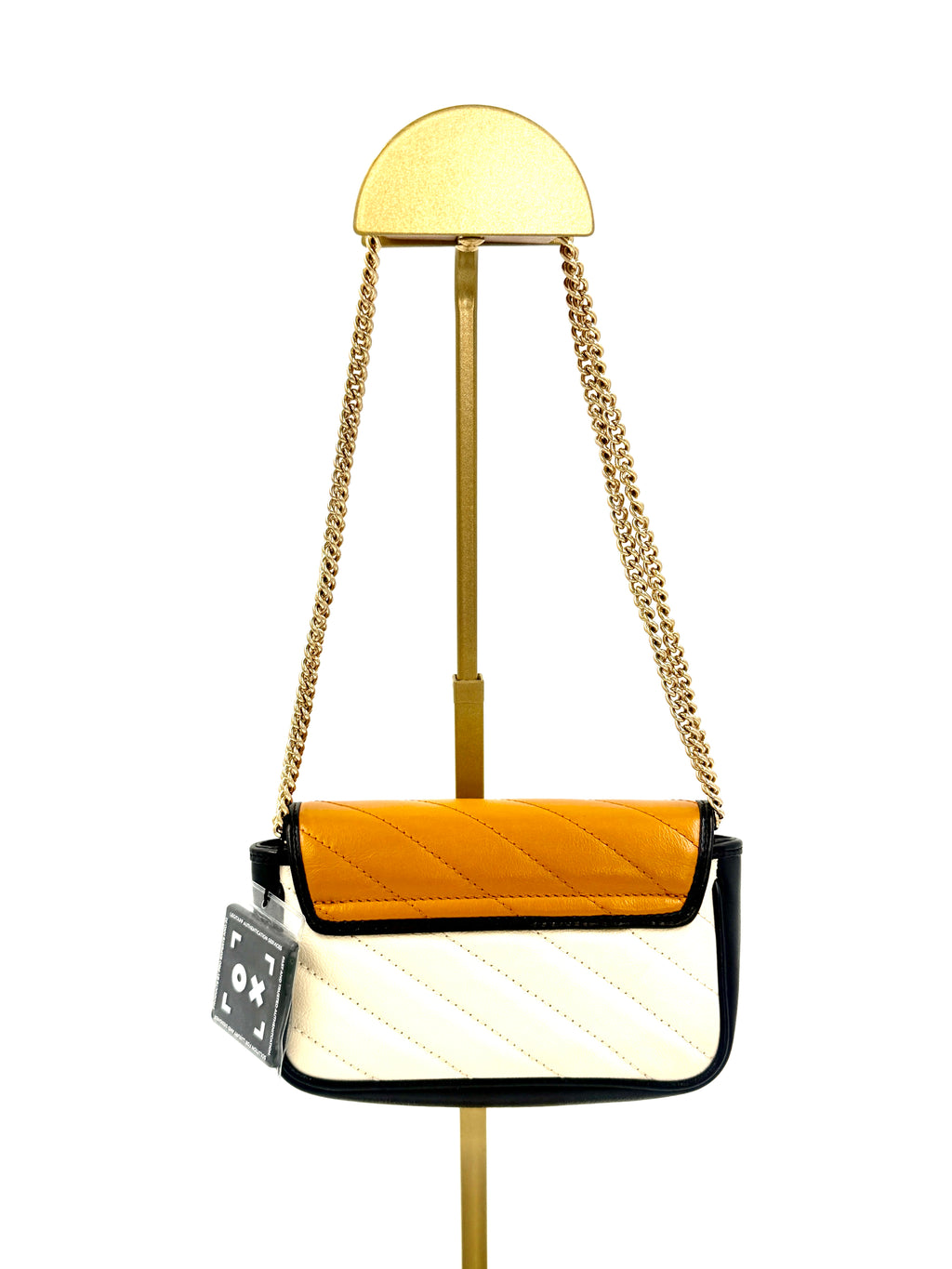 GUCCI Double G Marmont Small Tri Color with Gold Hardware Pre Owned Authentic