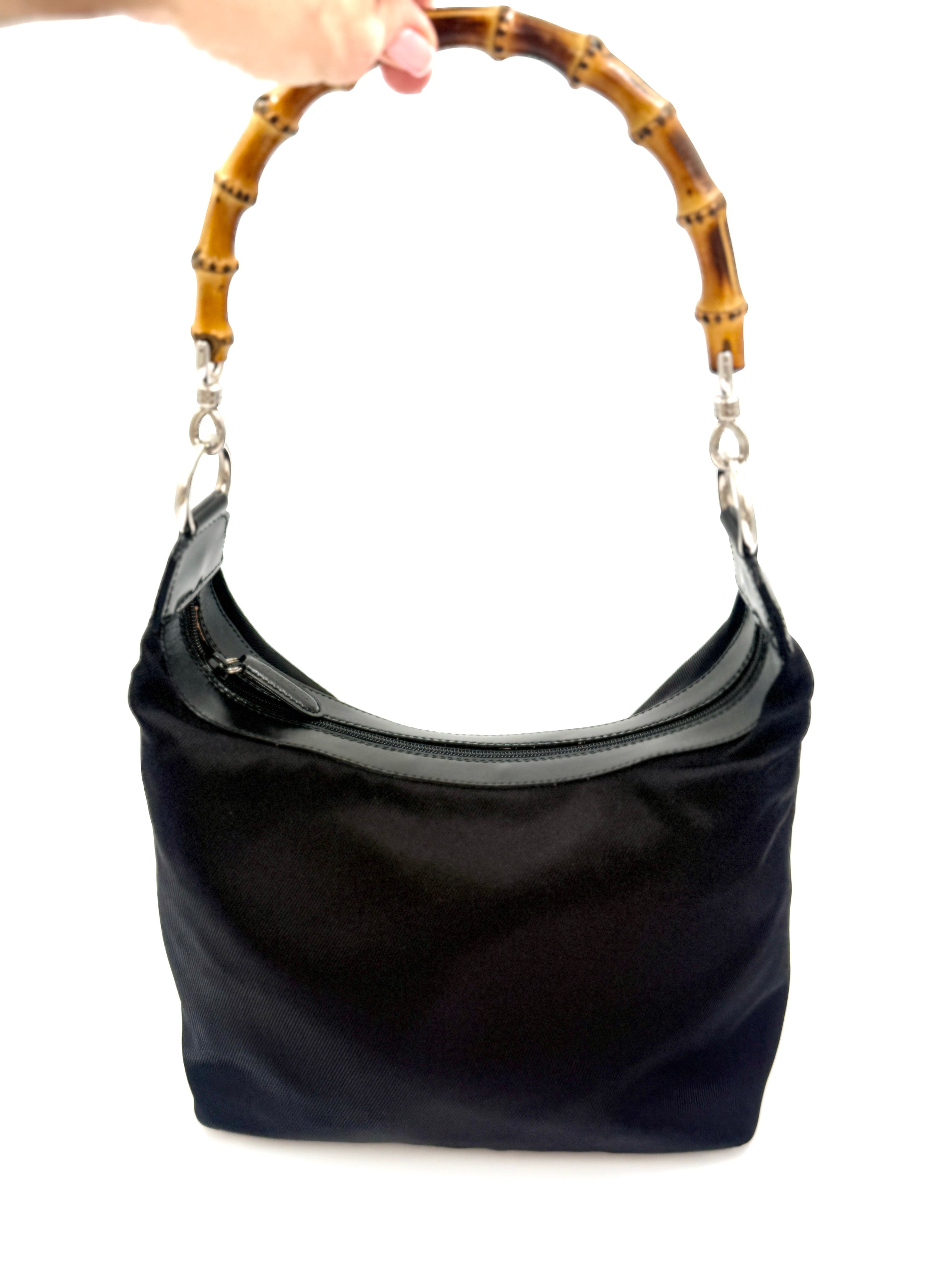 Gucci Vintage Bamboo Handle Shoulder Bag Like New Pre Owned Authentic