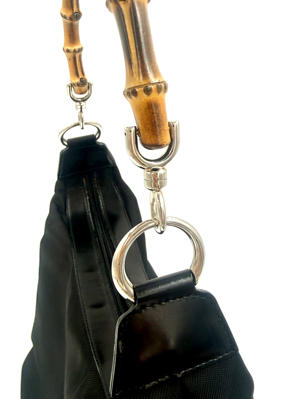 Gucci Vintage Bamboo Handle Shoulder Bag Like New Pre Owned Authentic