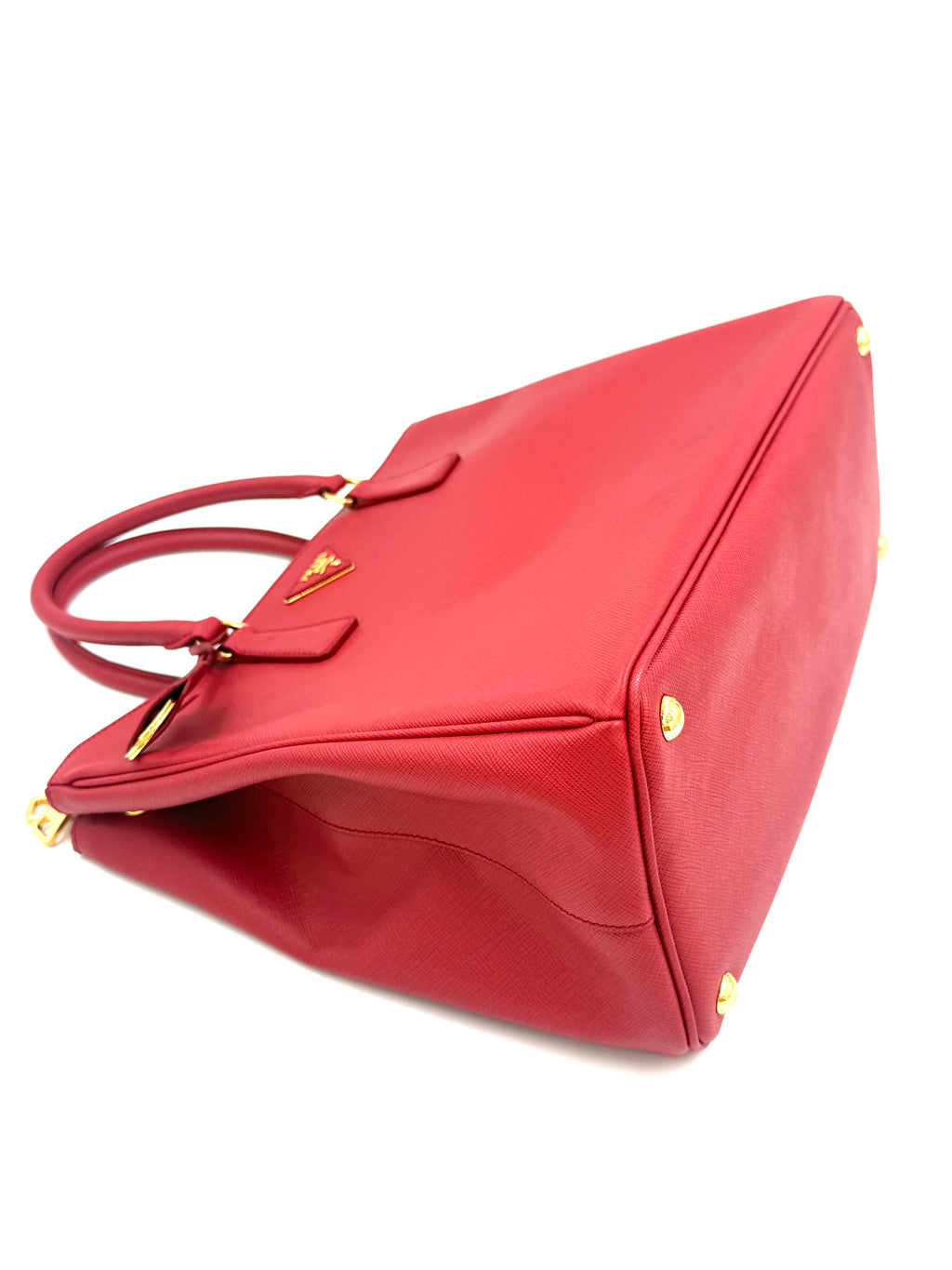 Prada Large Galleria Saffiano Leather in Red Pre Owned Authentic